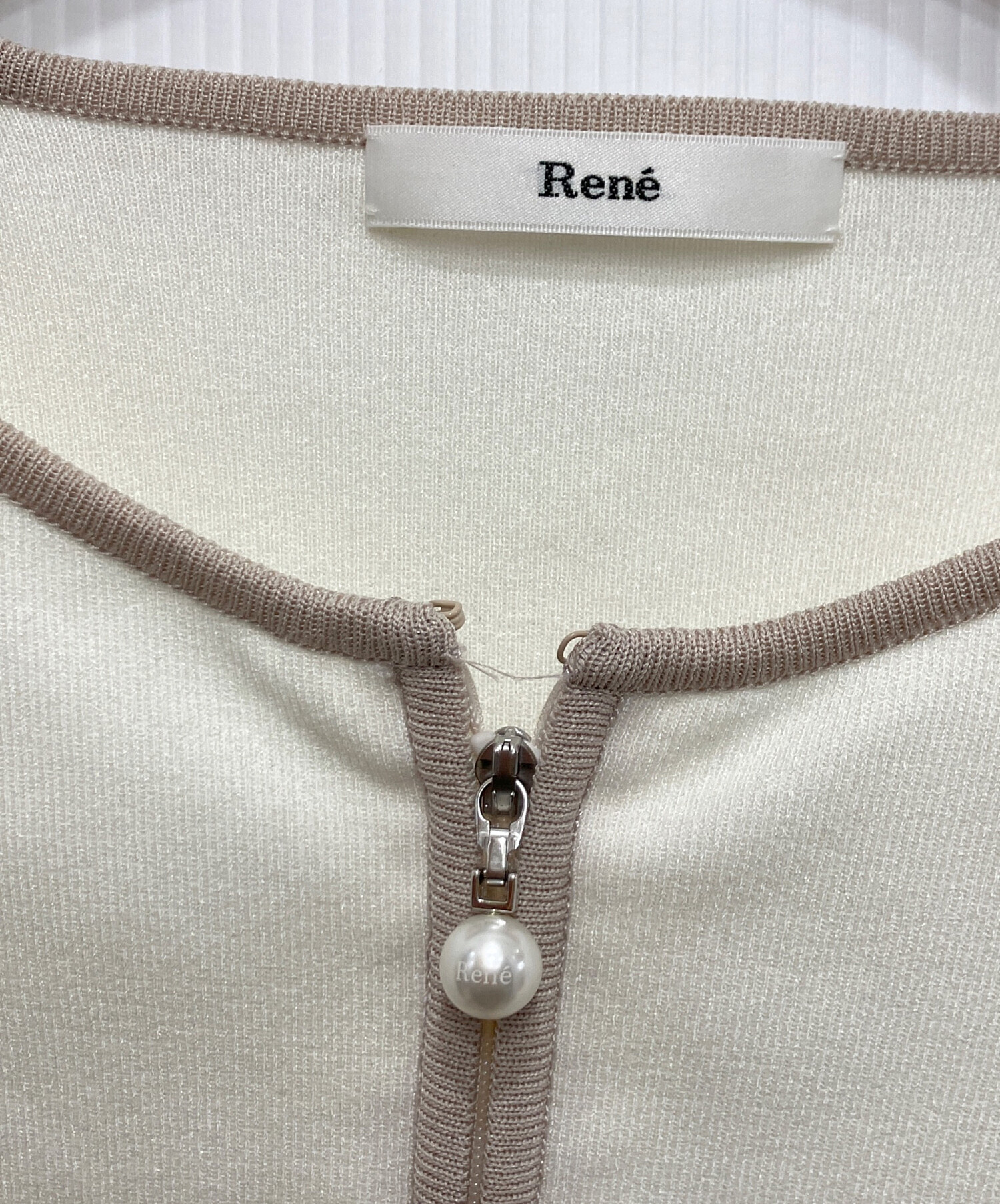 中古・古着通販】Rene (ルネ) ダブルジップカーディガン ホワイト