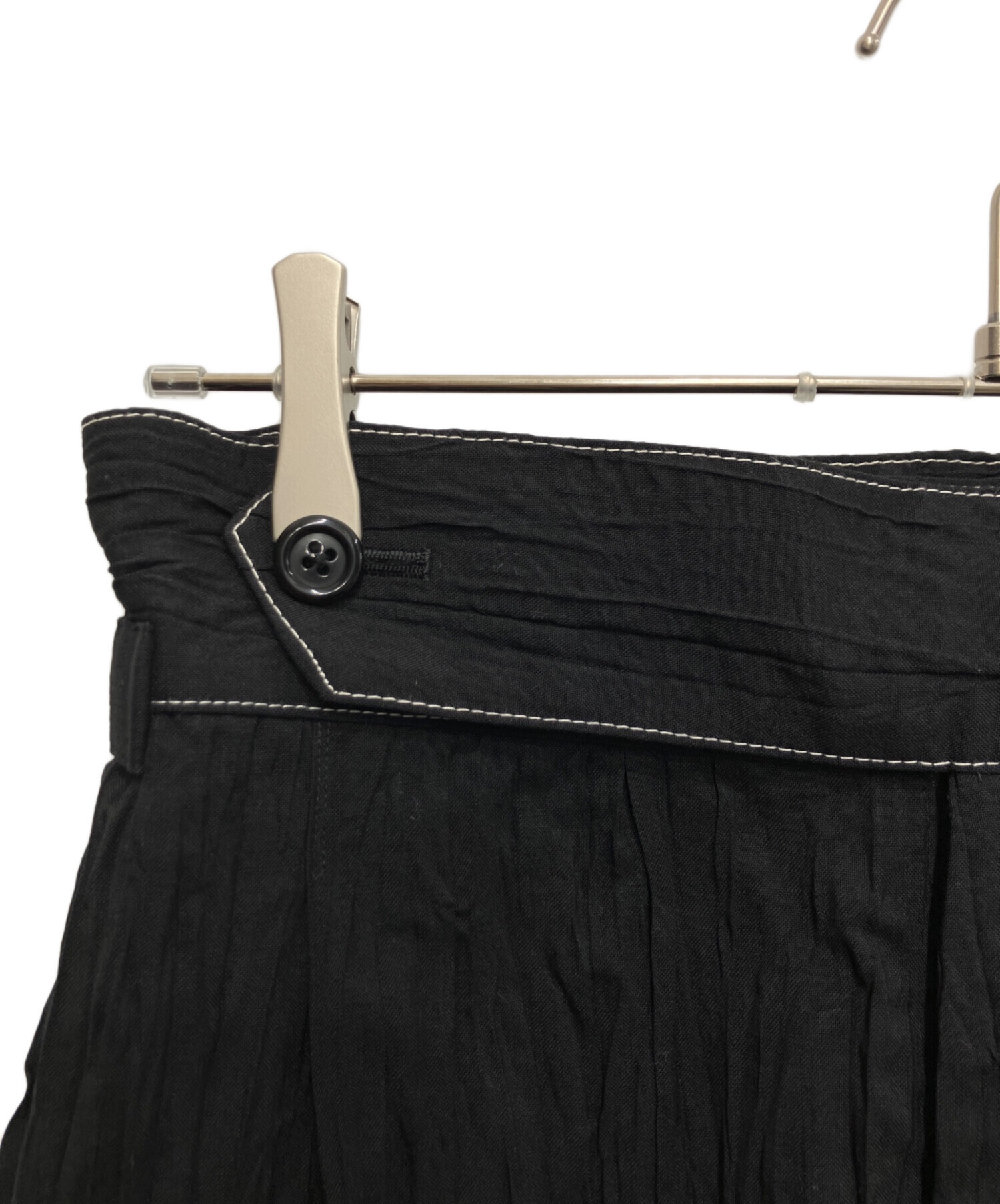 中古・古着通販】Ujoh (ウジョー) Side Belt Short Pants ブラック