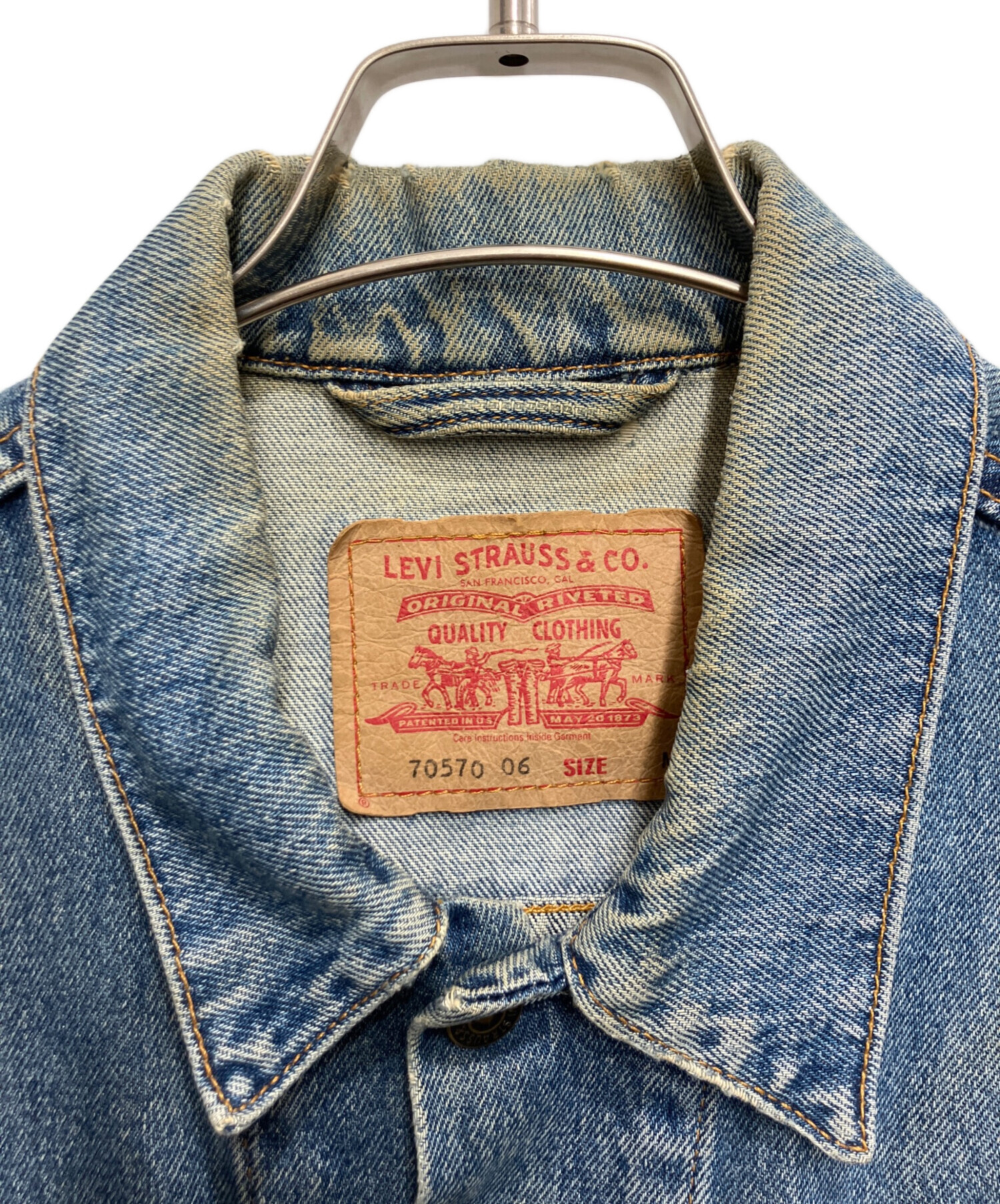 中古・古着通販】LEVI'S (リーバイス) デニムジャケット ブルー サイズ