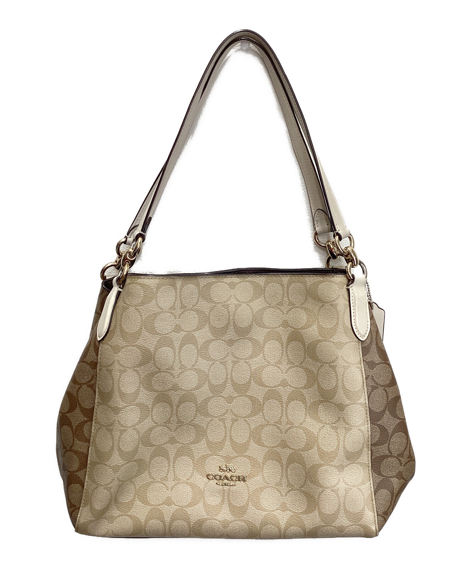 中古・古着通販】COACH (コーチ) シグネチャートートバッグ ブラウン 