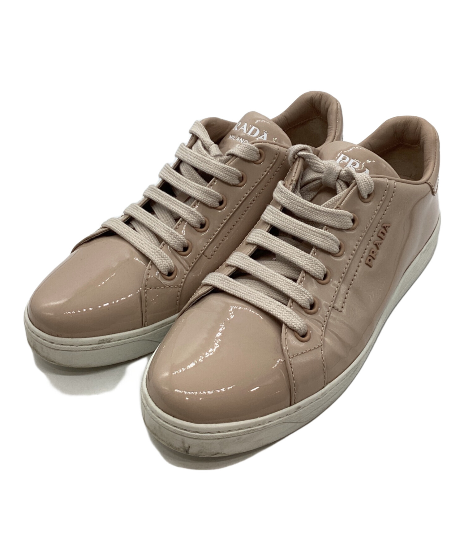 中古・古着通販】PRADA (プラダ) エナメルスニーカー ピンク サイズ