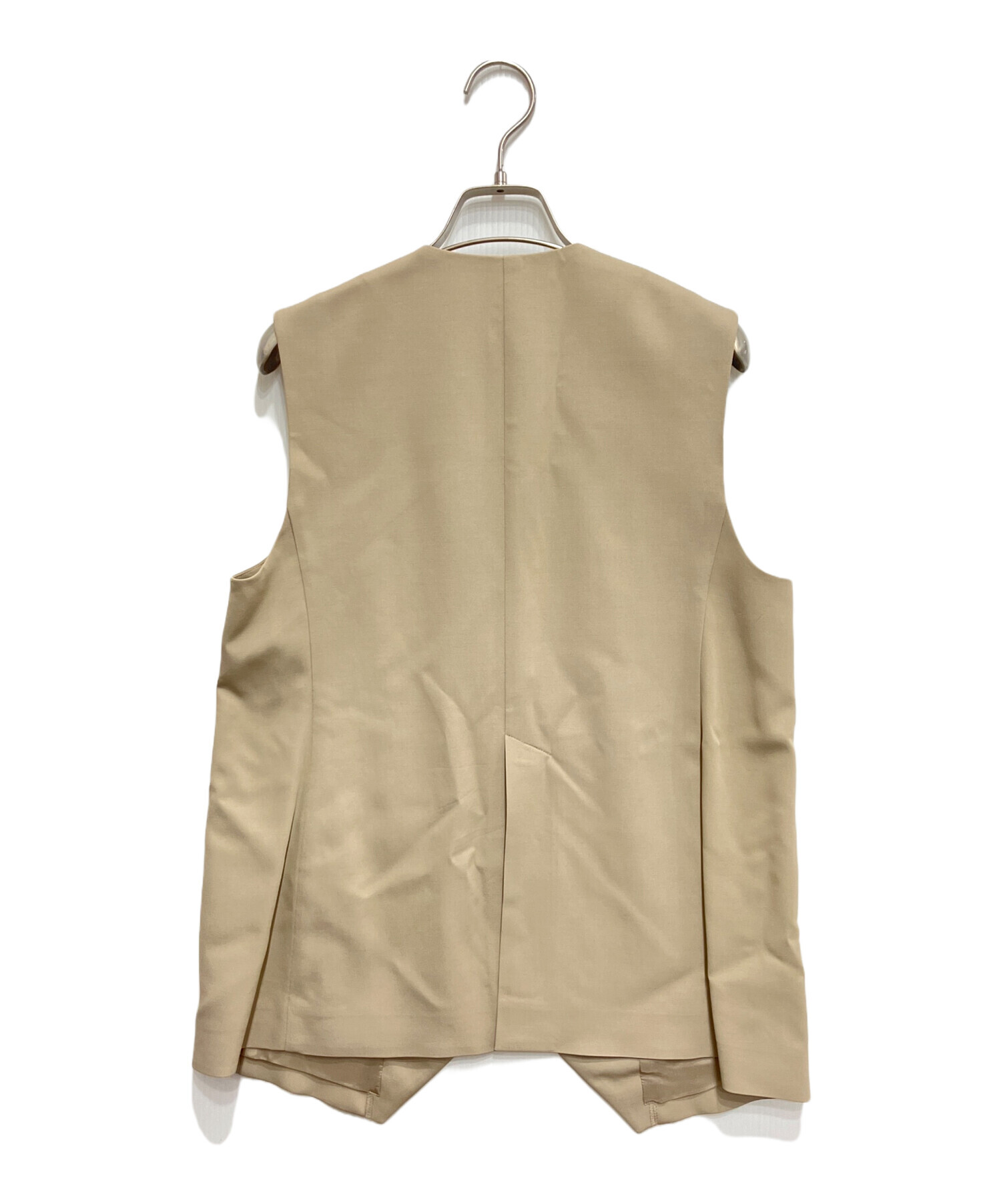 R1AM PLAGE ベージュ ノースリーブベスト 中古・古着通販】R'IAM PLAGE (リアム プラージュ) ノーカラーベスト