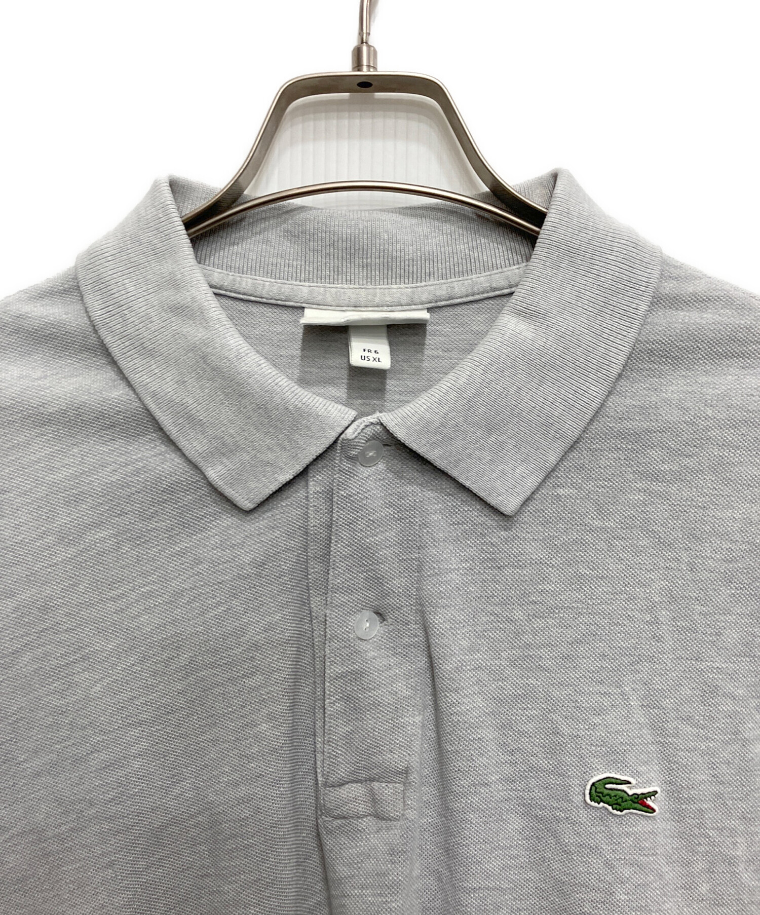 中古・古着通販】LACOSTE (ラコステ) ポロシャツ グレー サイズ:XL