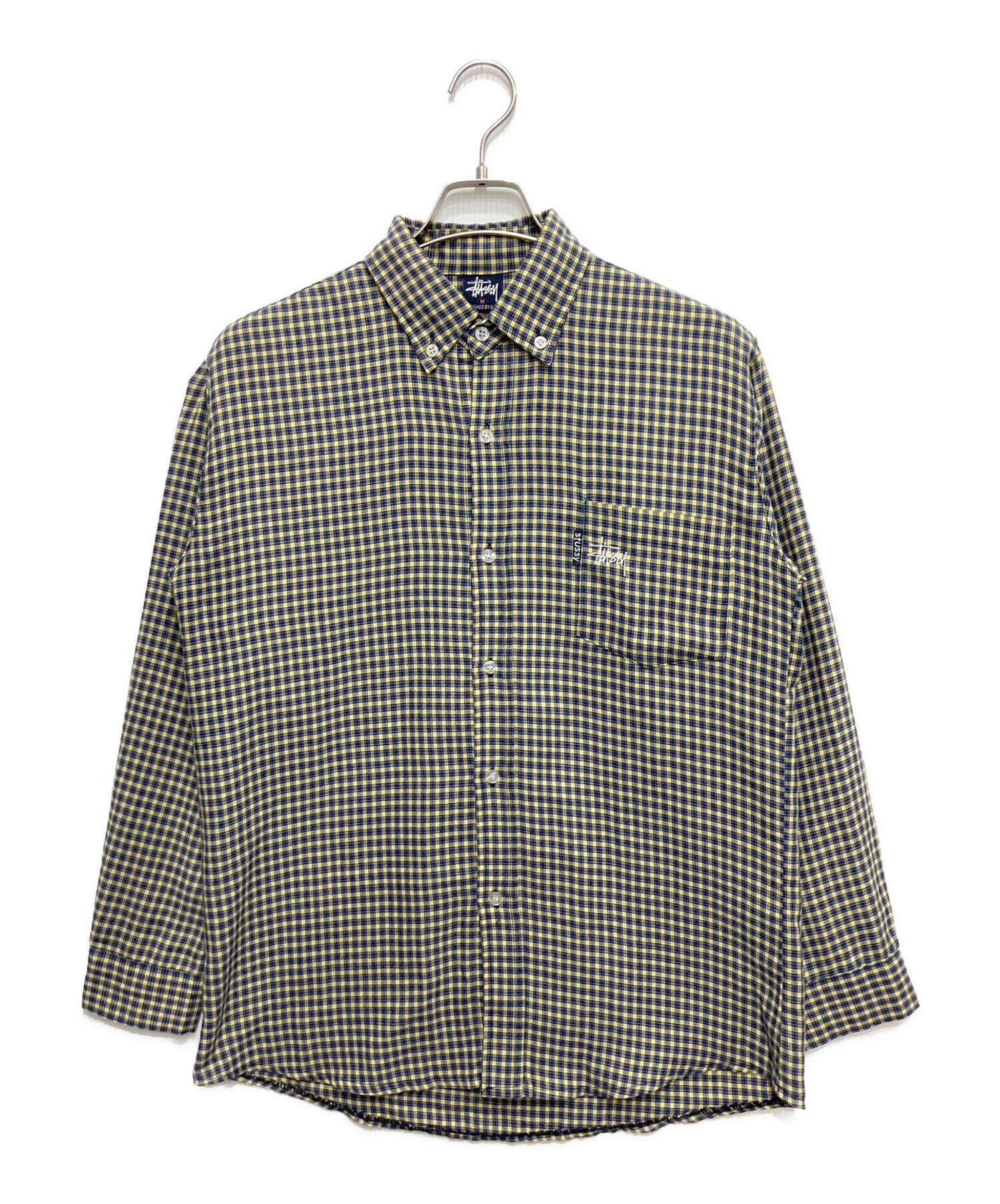 中古・古着通販】stussy (ステューシー) チェックBDシャツ ネイビー