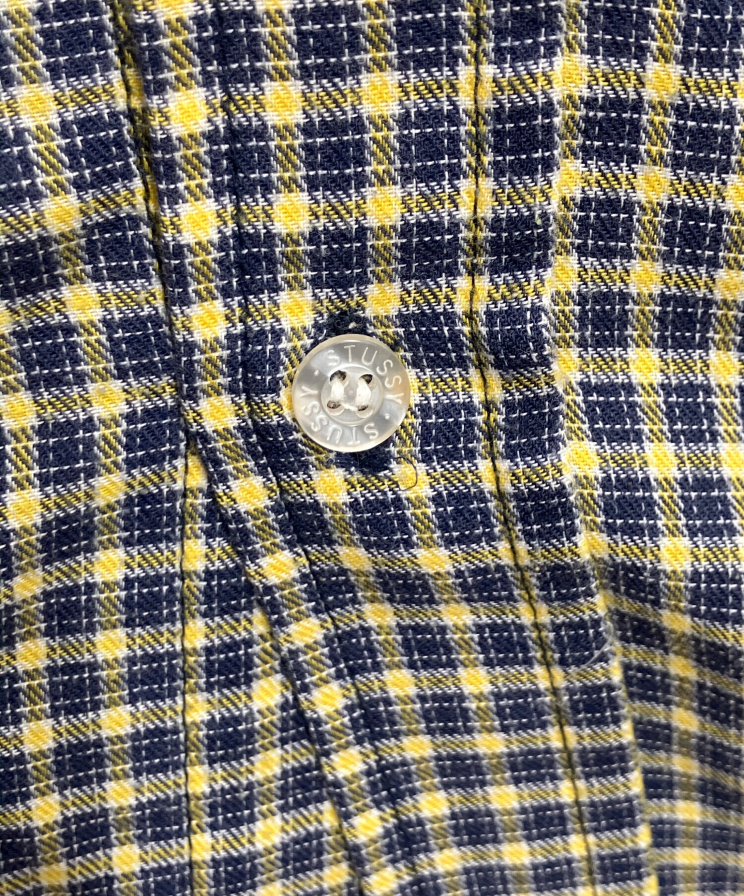 中古・古着通販】stussy (ステューシー) チェックBDシャツ ネイビー