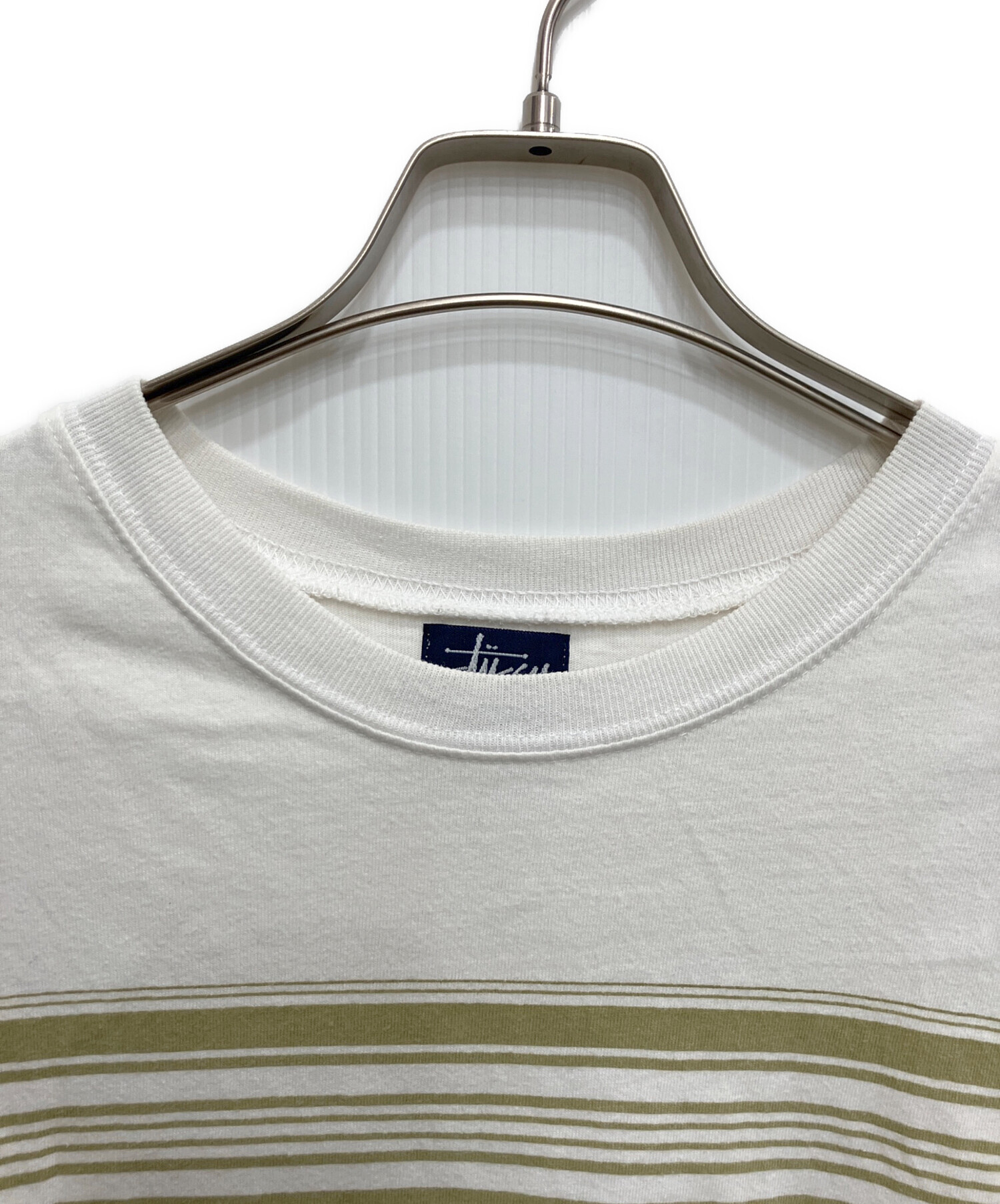 中古・古着通販】stussy (ステューシー) ボーダーTシャツ ホワイト