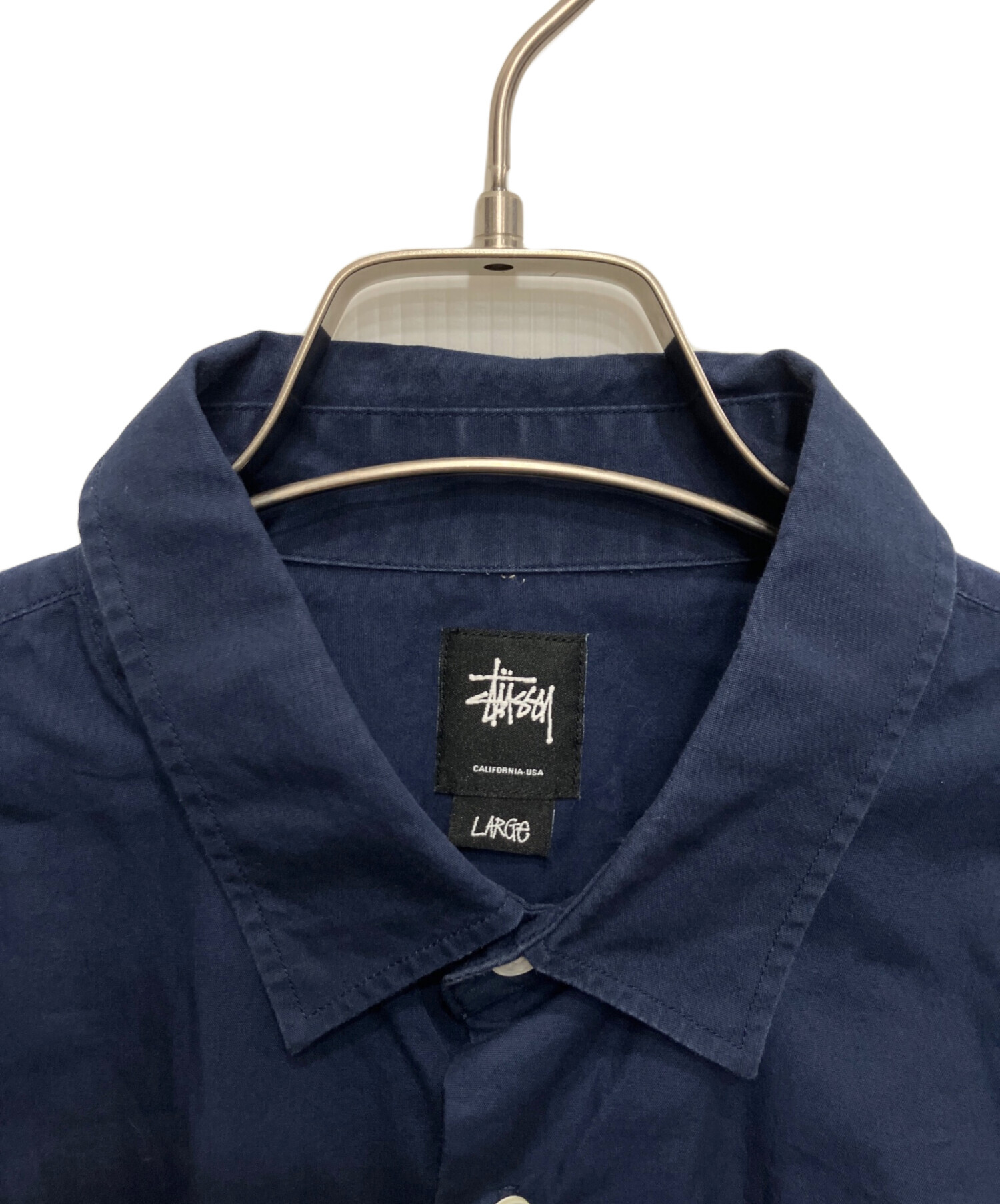 中古・古着通販】stussy (ステューシー) ARMYプリントシャツ ネイビー