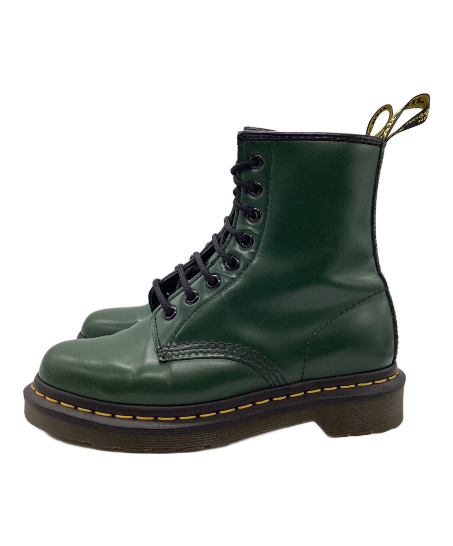 美品 Dr. MARTENS 8ホール　ワークブーツ　グリーン 中古・古着通販】Dr.Martens (ドクターマーチン) 8ホールブーツ