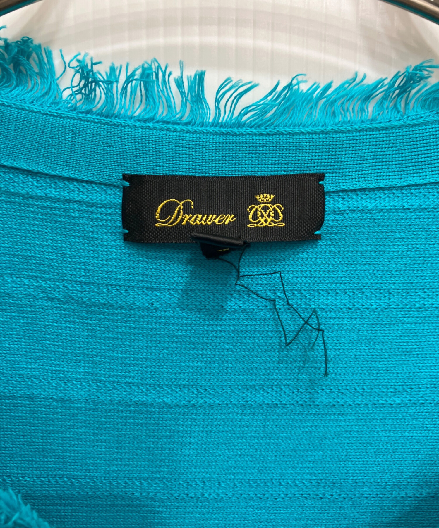 中古・古着通販】DRAWER (ドゥロワー) コットン フリンジ半袖 Tシャツ
