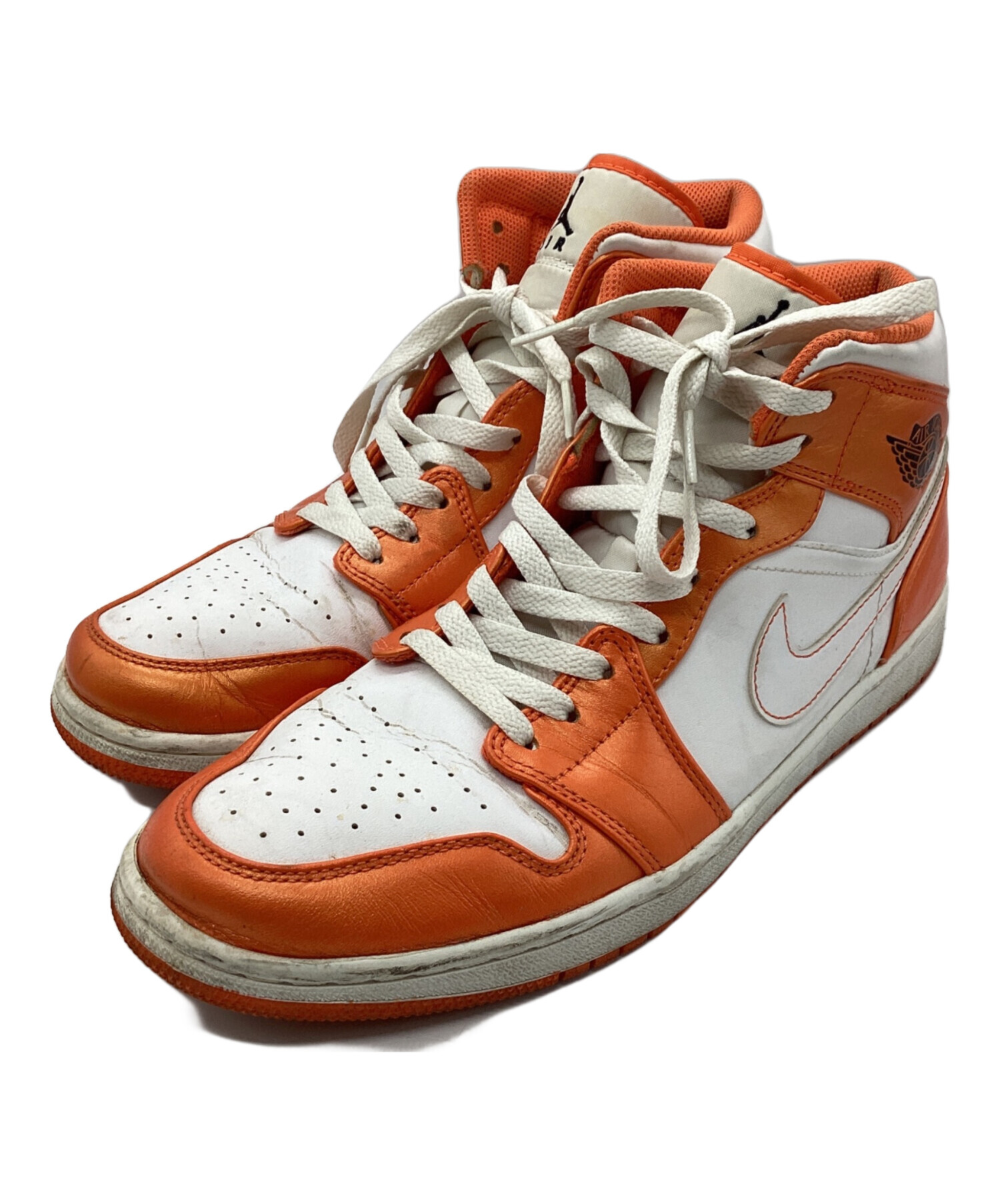 中古・古着通販】NIKE (ナイキ) AIR JORDAN 1 MID オレンジ サイズ 