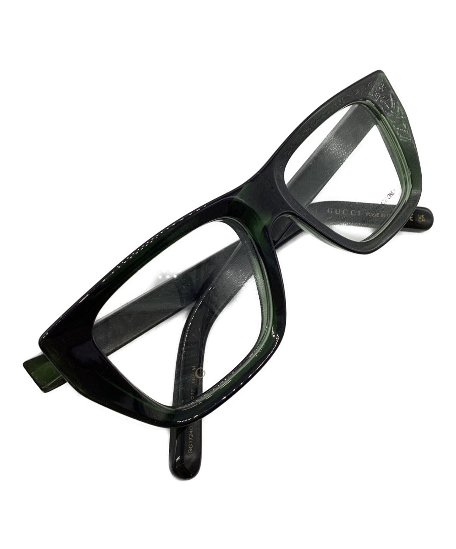 中古・古着通販】GUCCI (グッチ) 眼鏡 グリーン サイズ:52□17