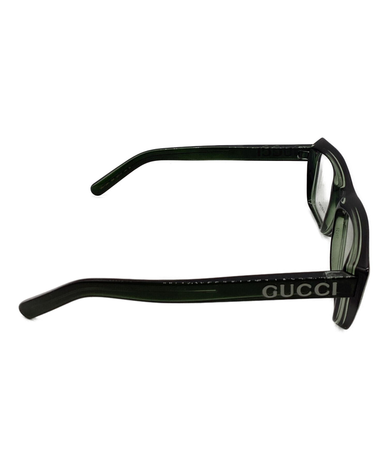 中古・古着通販】GUCCI (グッチ) 眼鏡 グリーン サイズ:52□17