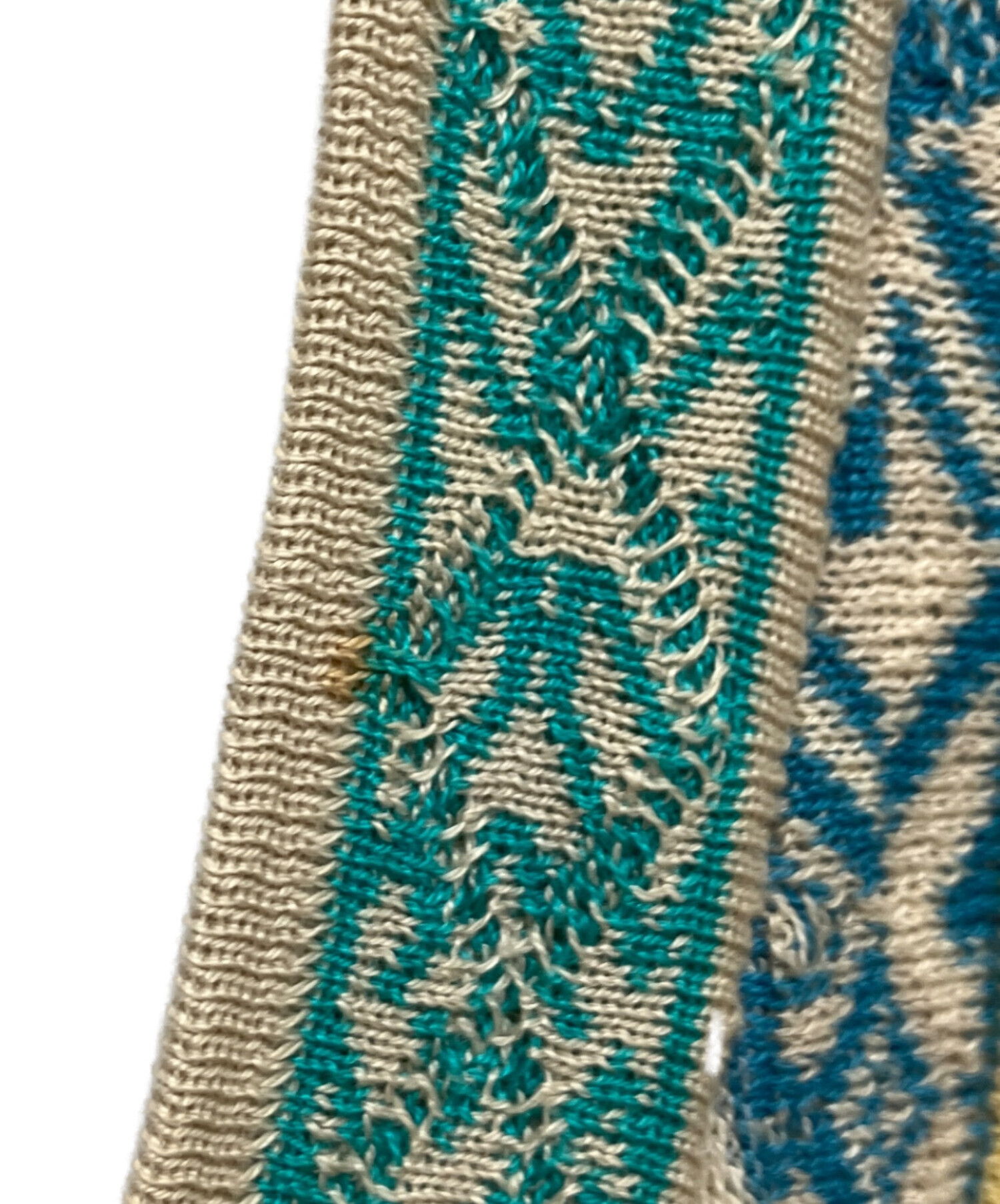 COOGIニットベスト 中古・古着通販】Coogi (クージー) 3Dニットベスト グリーン×イエロー