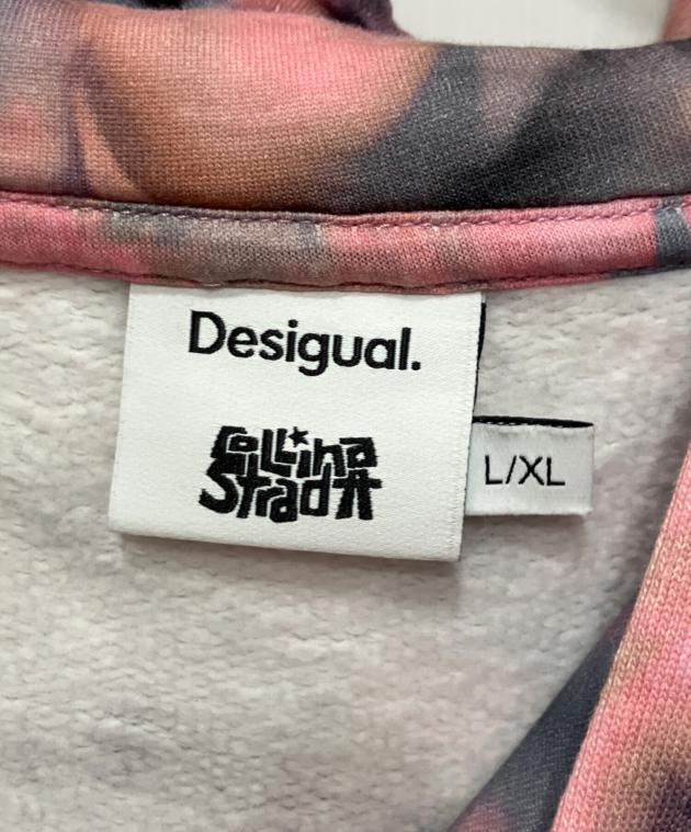 中古・古着通販】Desigual (デシグアル) グラフィックパーカー ピンク 中古・古着通販】Desigual (デシグアル) グラフィックパーカー ピンク