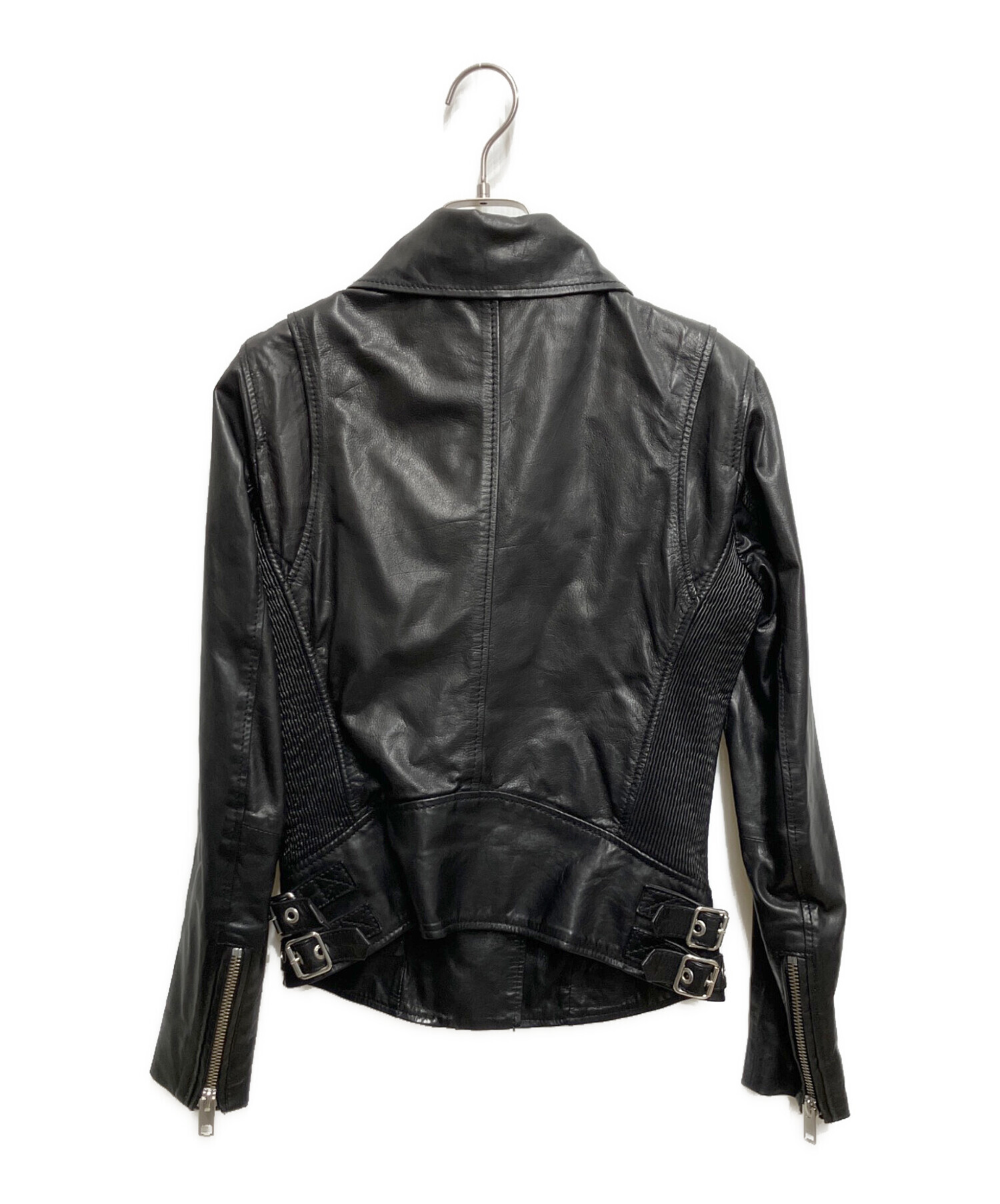 中古・古着通販】DIESEL (ディーゼル) ライダースジャケット ブラック