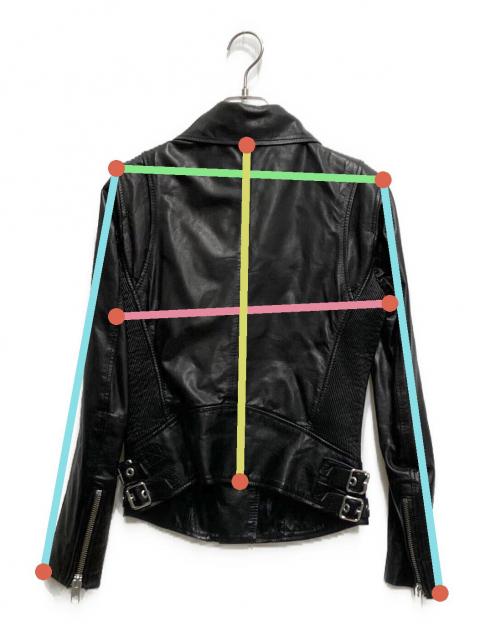 中古・古着通販】DIESEL (ディーゼル) ライダースジャケット ブラック