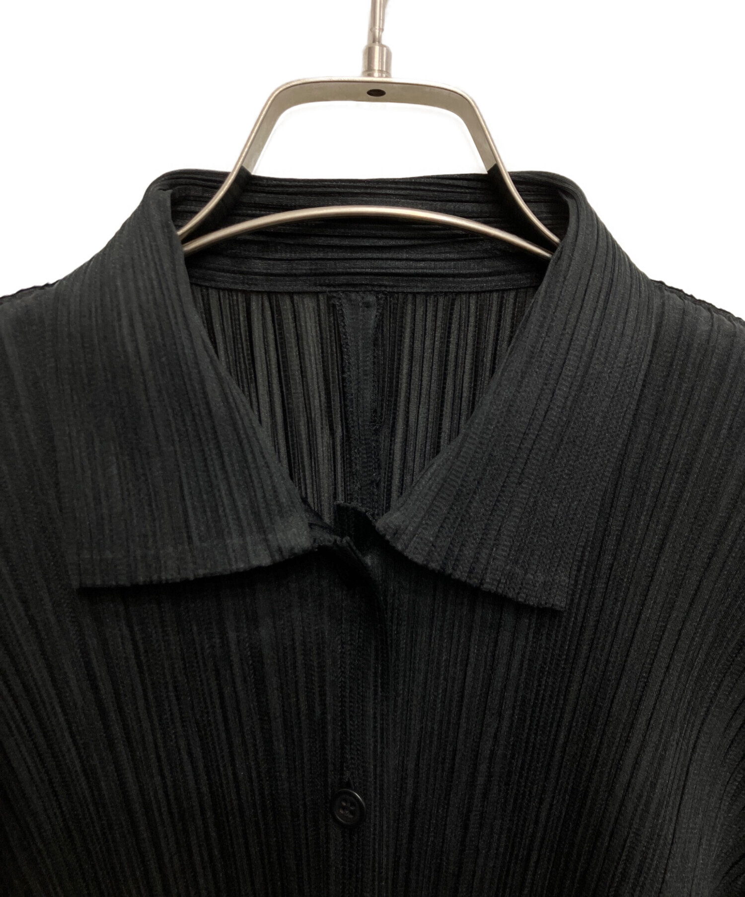 pleats please シャツ 黒【週末お値下げ】 中古・古着通販】PLEATS PLEASE (プリーツプリーズ) プリーツシャツ
