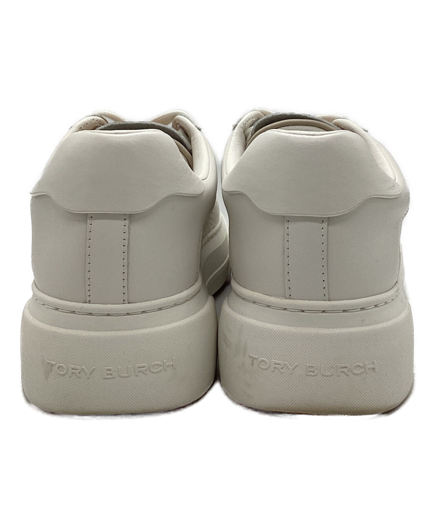 最終！未着用トリーバーチTORY BURCH ホワイト フラットシューズ 中古・古着通販】TORY BURCH (トリーバーチ) プラットフォーム
