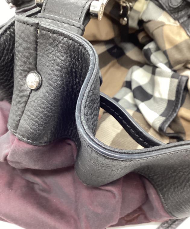 中古・古着通販】BURBERRY (バーバリー) 巾着トートバッグ ブラック