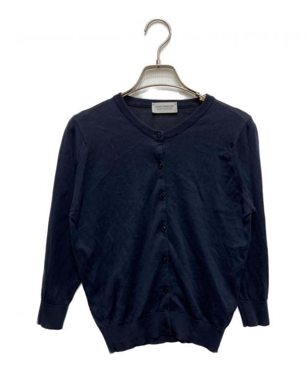 JOHN SMEDLEY シーアイランドコットン カーディガン ネイビー L 中古・古着通販】JOHN SMEDLEY (ジョンスメドレー) シーアイランド