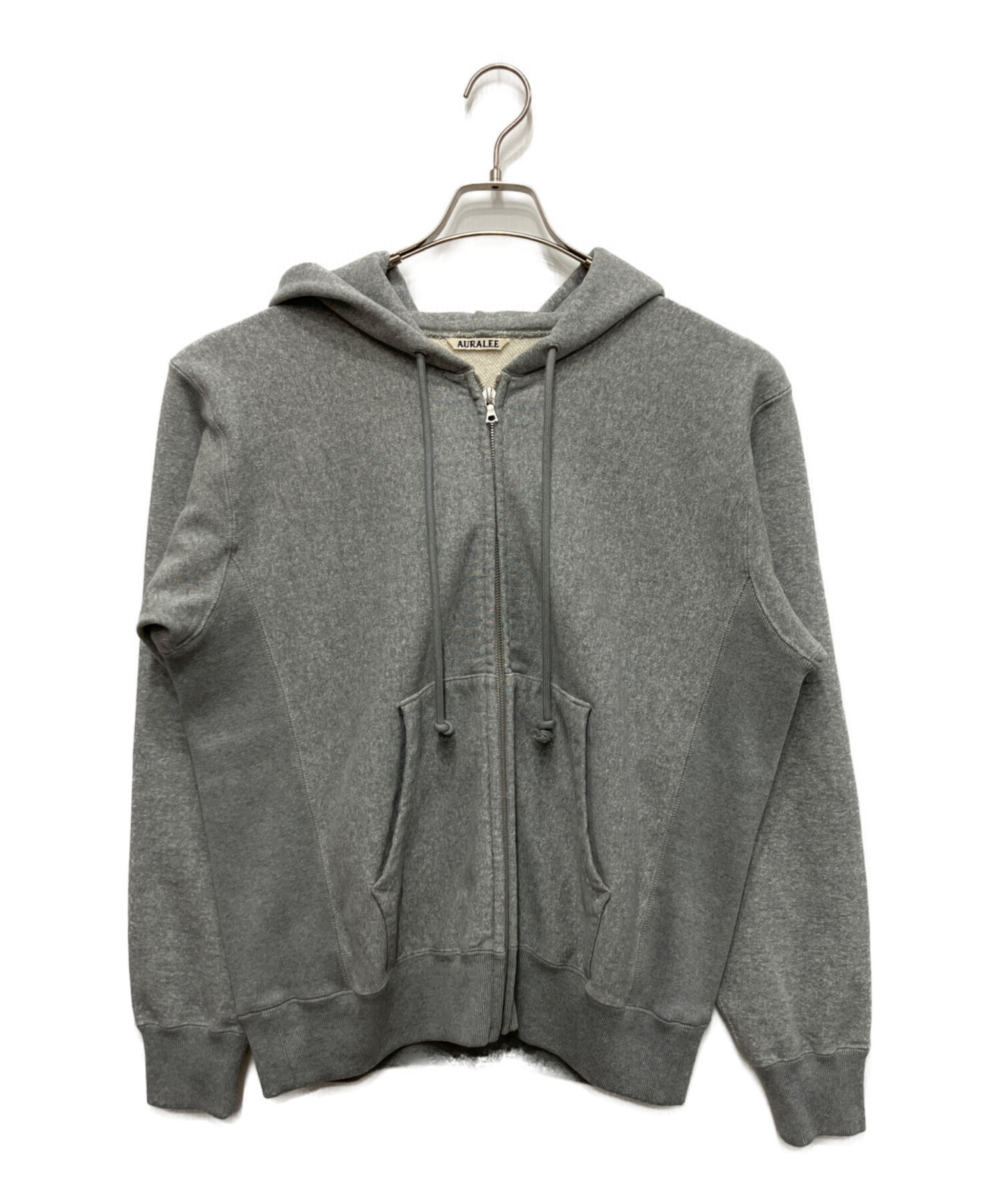 AURALEE フーディー　パーカー　グレー 中古・古着通販】AURALEE (オーラリー) SMOOTH SOFT BD SWEAT ZIP
