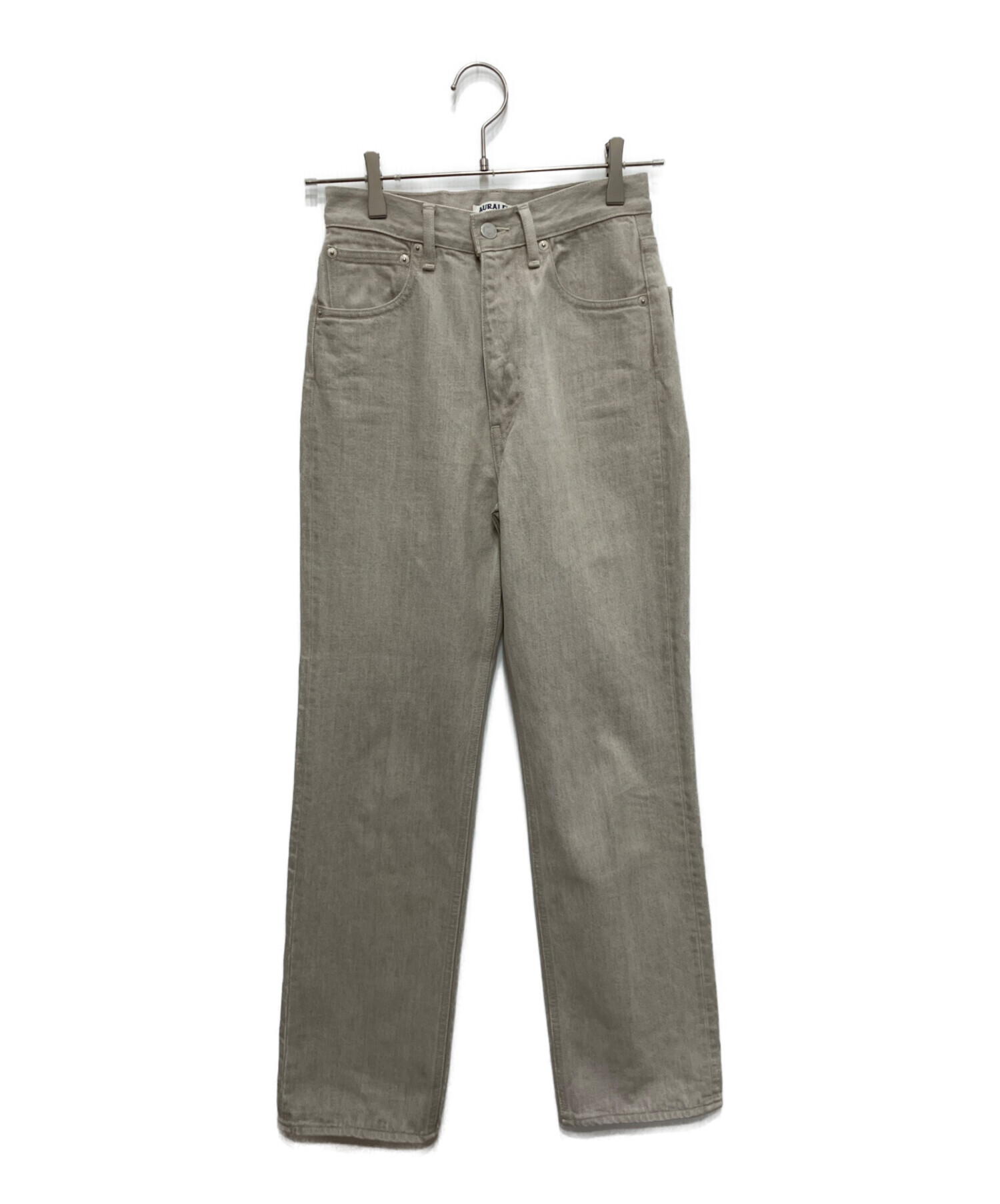 古着 AURALEE クリーム 4 中古・古着通販】AURALEE (オーラリー) FADED HARD TWIST BROWN DENIM