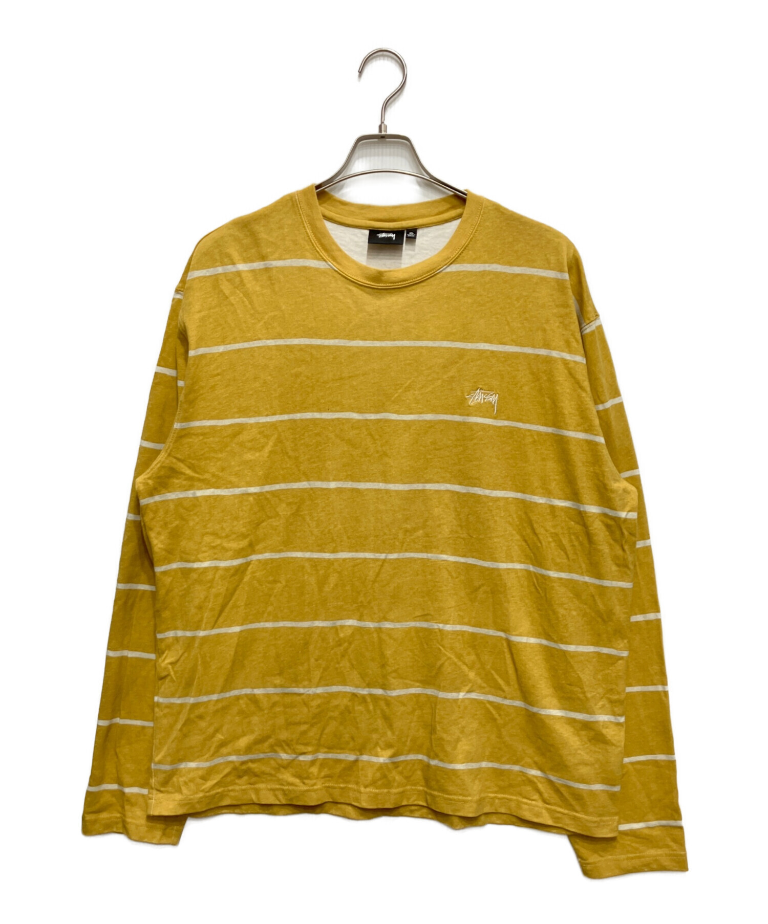 中古・古着通販】stussy (ステューシー) ボーダーカットソー イエロー