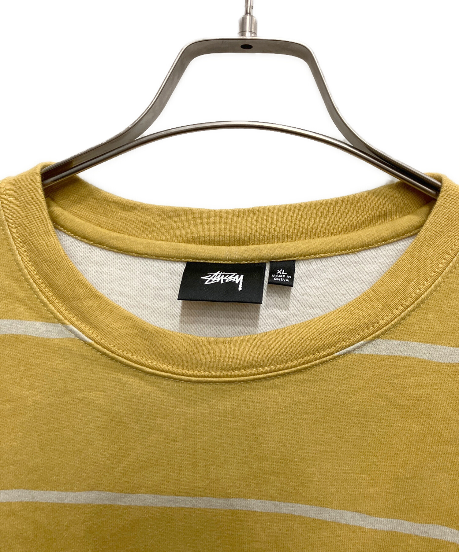 中古・古着通販】stussy (ステューシー) ボーダーカットソー イエロー