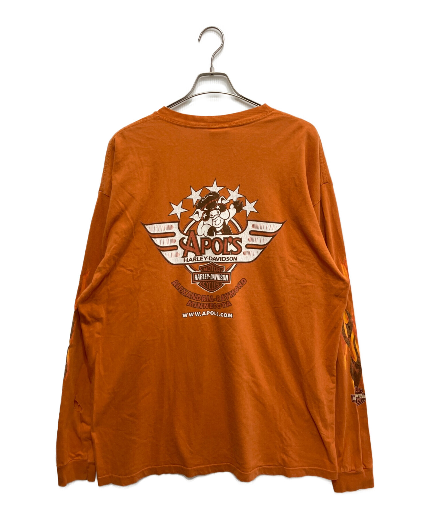 HARLEY DAVIDSON ハーレーロンT フレイムデザイン 古着 中古・古着通販】HARLEY-DAVIDSON (ハーレーダビッドソン) フレイム