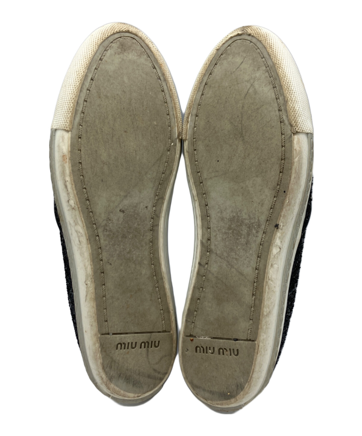 中古・古着通販】MIU MIU (ミュウミュウ) グリッタースリッポン