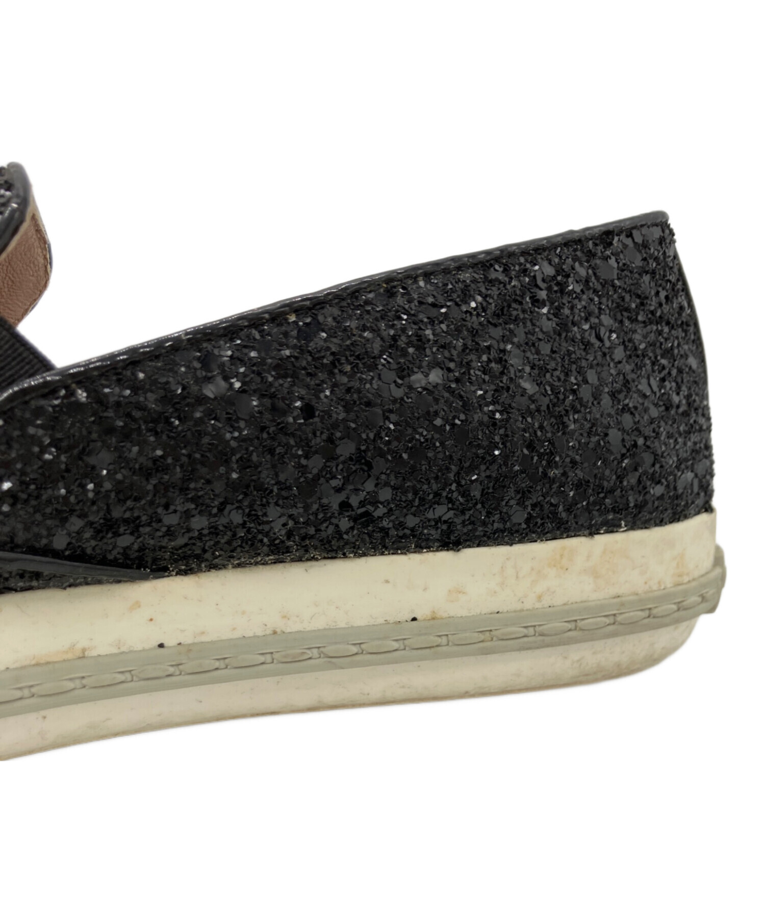 中古・古着通販】MIU MIU (ミュウミュウ) グリッタースリッポン