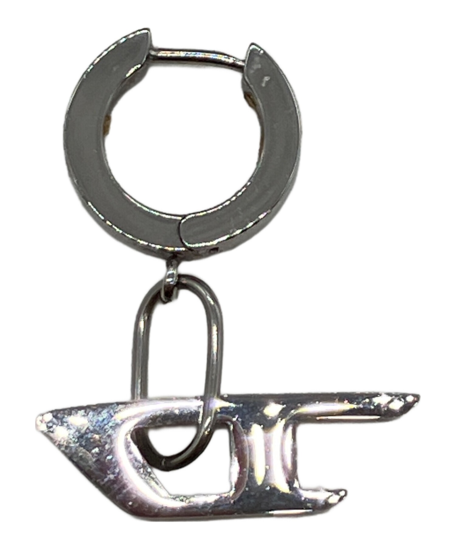 DIESEL ピアス 新品未使用 中古・古着通販】DIESEL (ディーゼル) Dロゴモチーフピアス シルバー