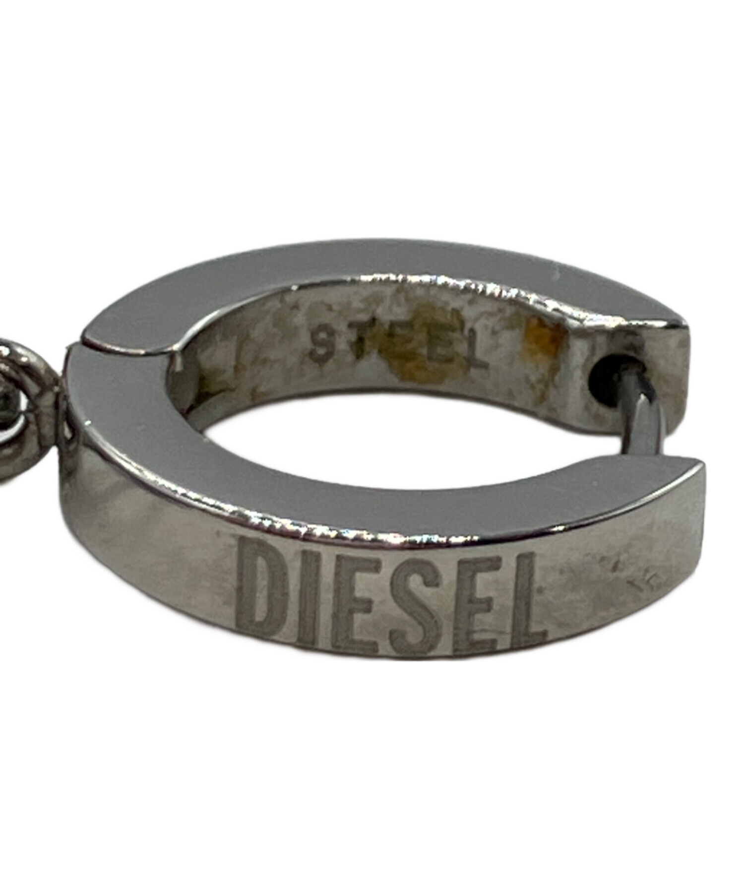 中古・古着通販】DIESEL (ディーゼル) Dロゴモチーフピアス シルバー