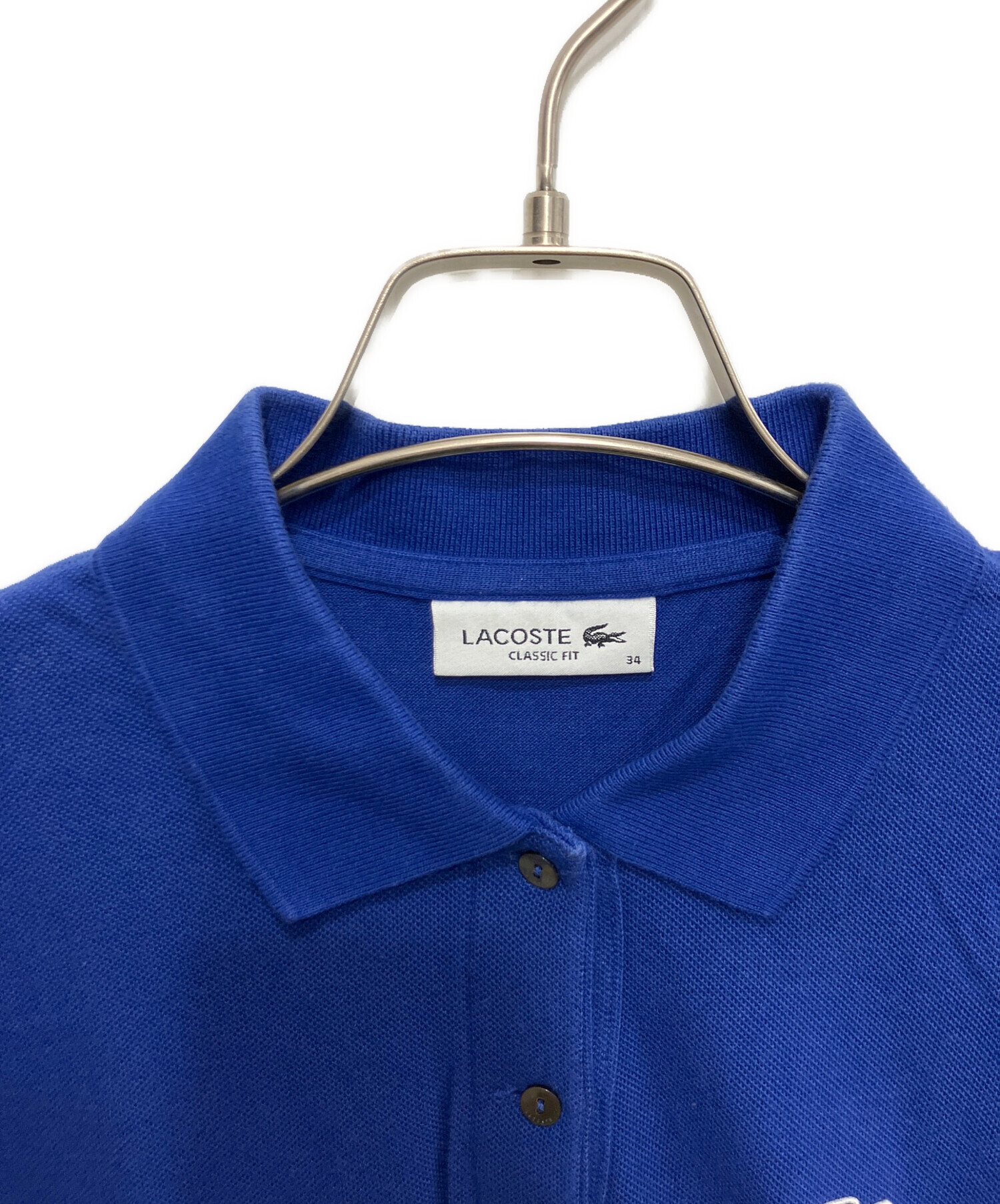 中古・古着通販】LACOSTE (ラコステ) ワンポイントポロシャツ ブルー