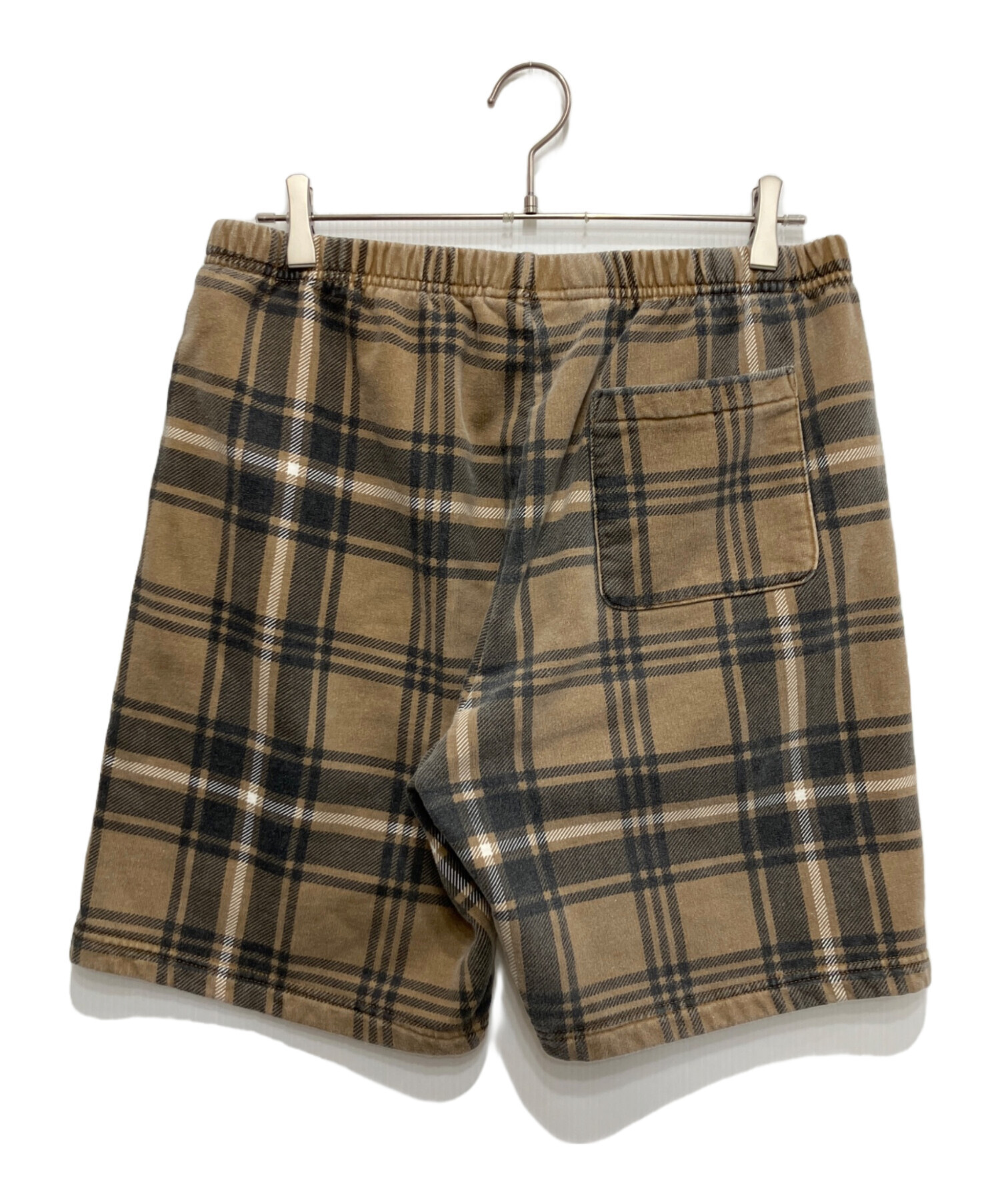中古・古着通販】SUPREME (シュプリーム) Plaid Sweatshort ブラウン