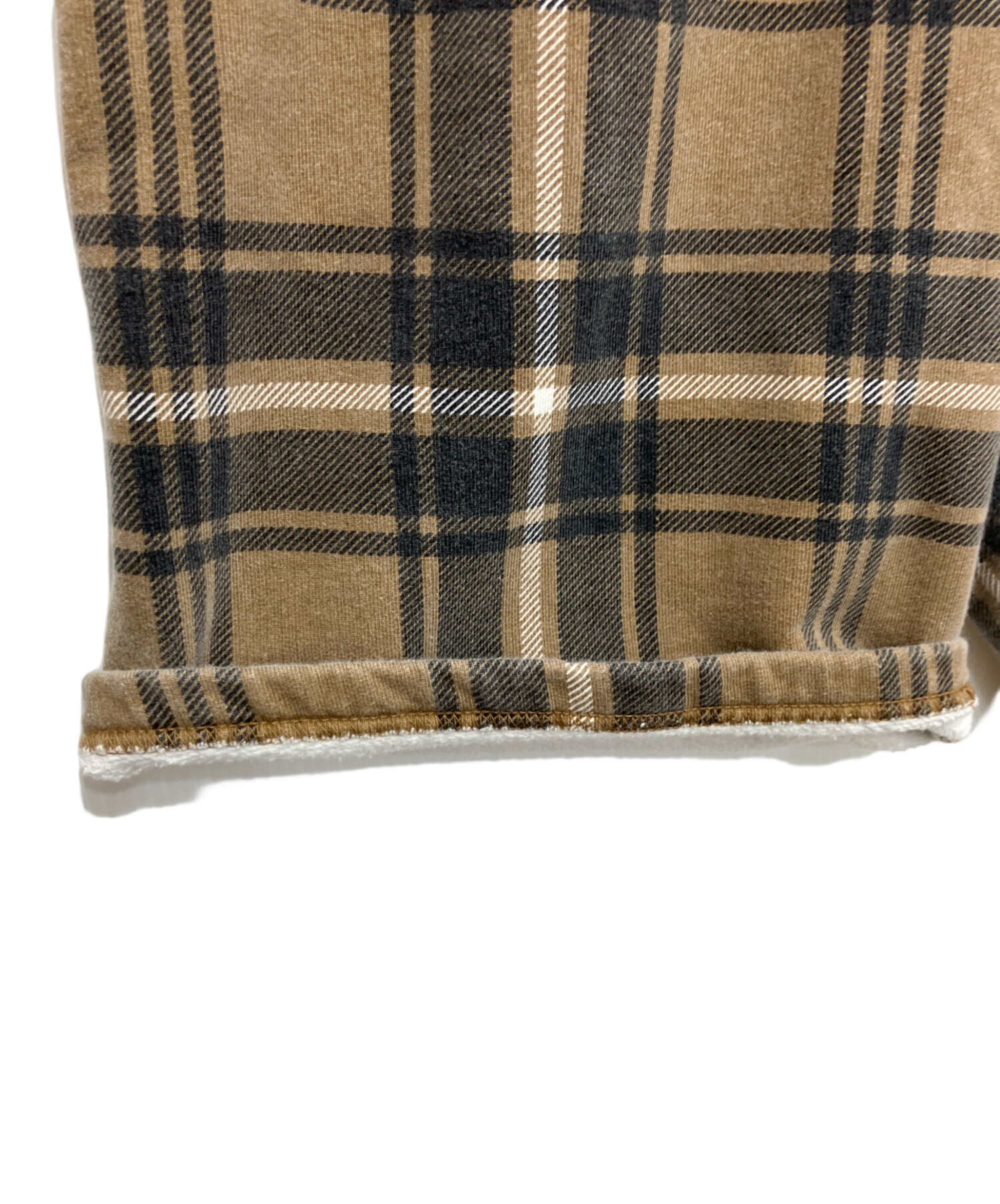 中古・古着通販】SUPREME (シュプリーム) Plaid Sweatshort ブラウン