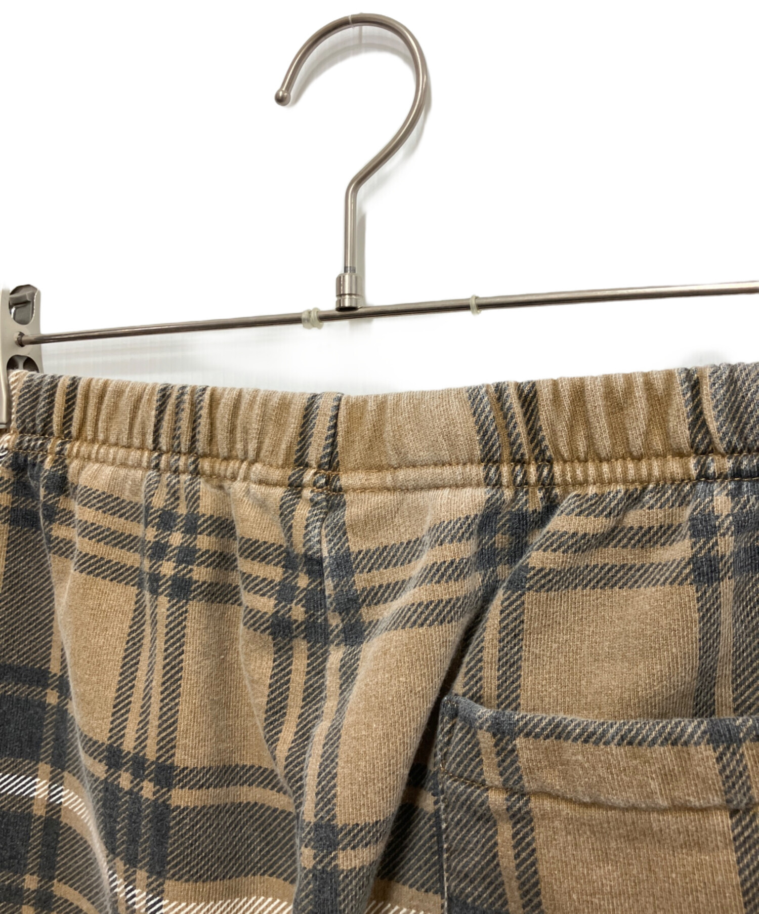 中古・古着通販】SUPREME (シュプリーム) Plaid Sweatshort ブラウン