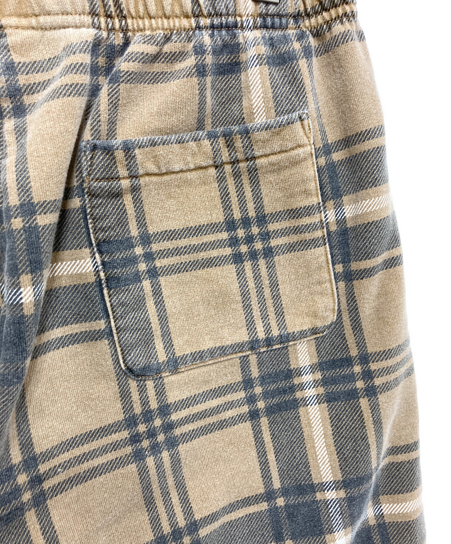 中古・古着通販】SUPREME (シュプリーム) Plaid Sweatshort ブラウン