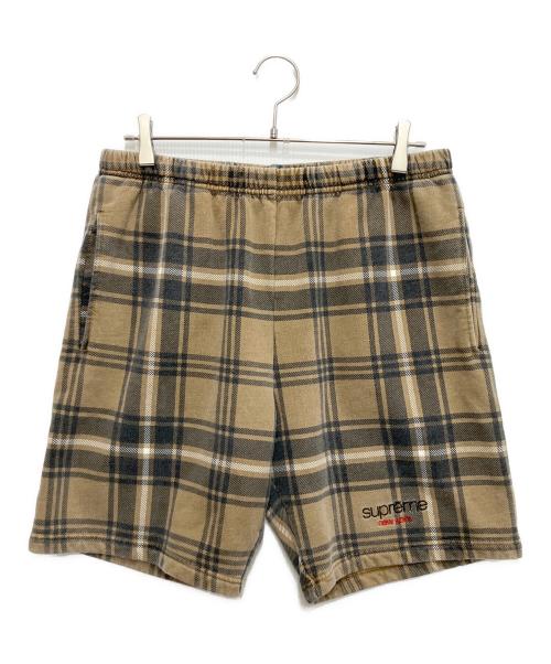 中古・古着通販】SUPREME (シュプリーム) Plaid Sweatshort ブラウン