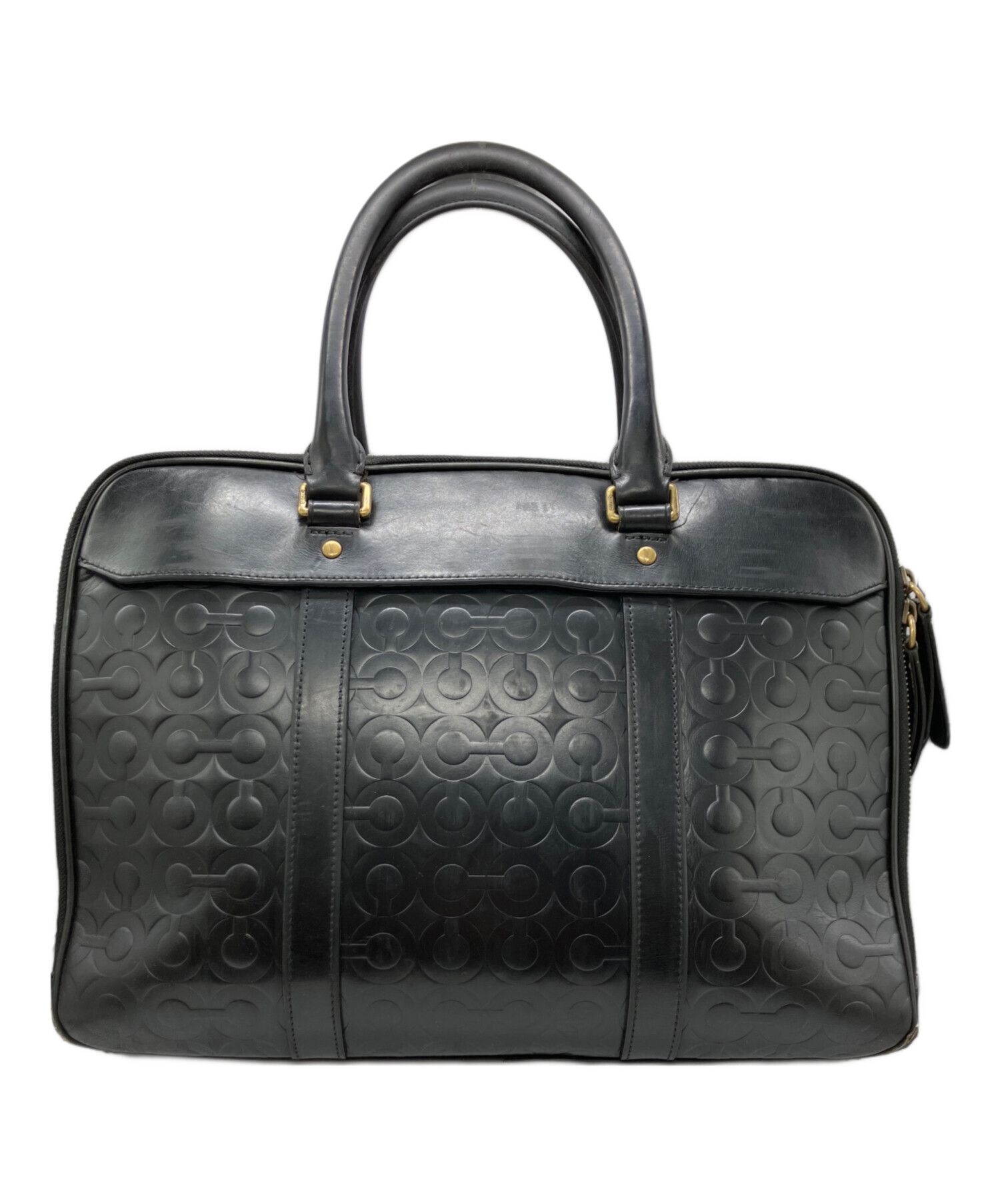 未使用級✨COACH コーチ Crosby Slim Brief ビジネスバッグ 中古・古着通販】COACH (コーチ) CROSBY LEATHER LOGO COMMUTER