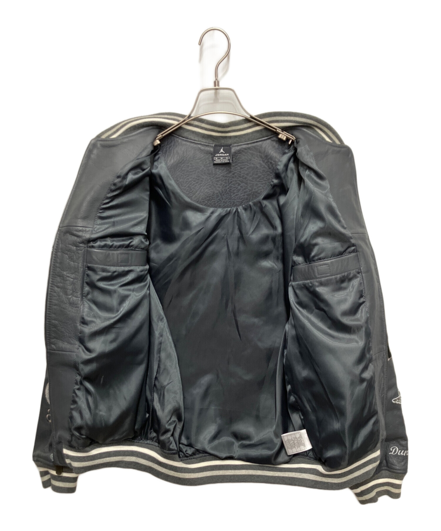 中古・古着通販】JORDAN (ジョーダン) レザースタジャン グレー サイズ