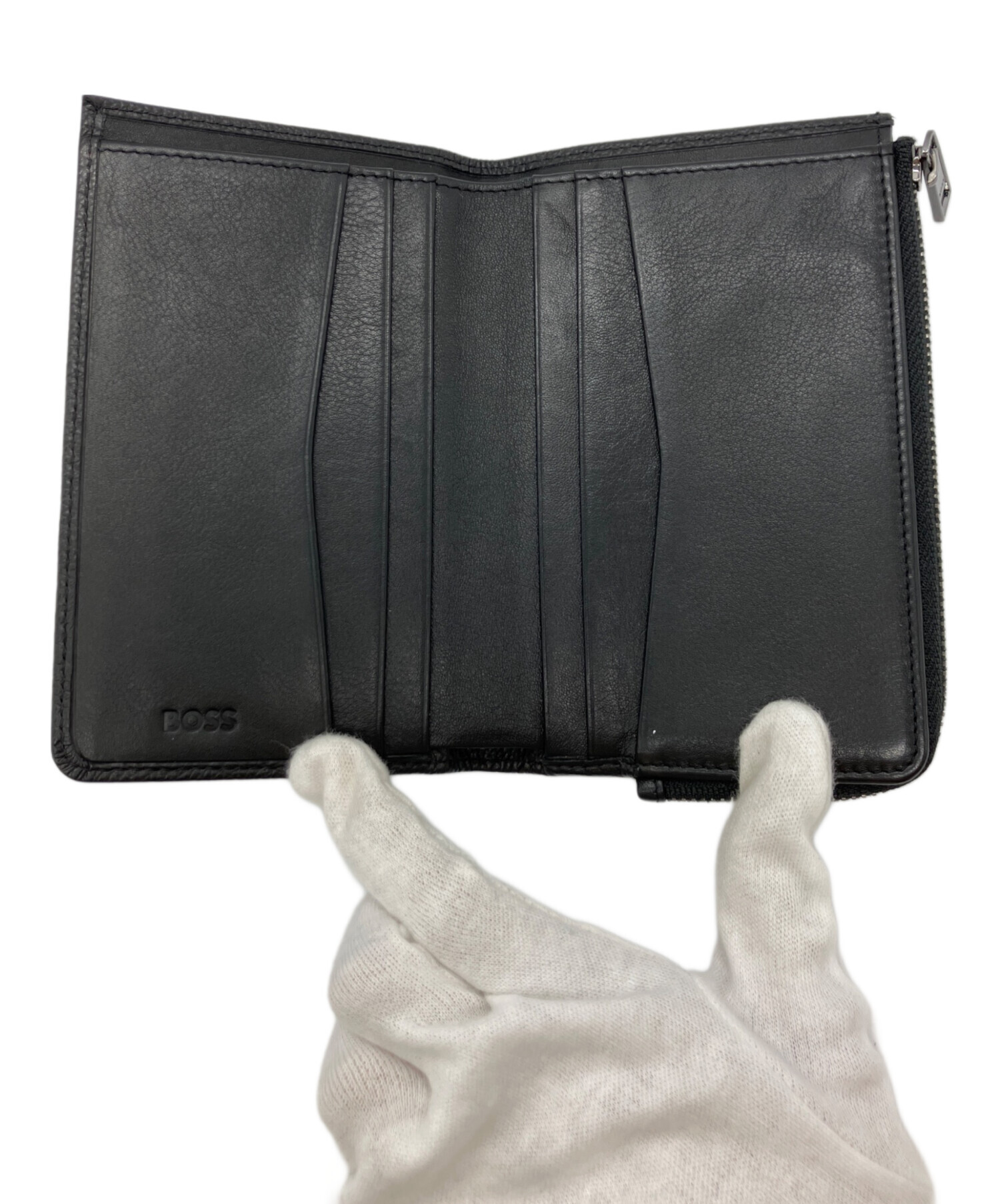 中古・古着通販】BOSS (ボス) 2つ折り財布 ブラック｜ブランド・古着