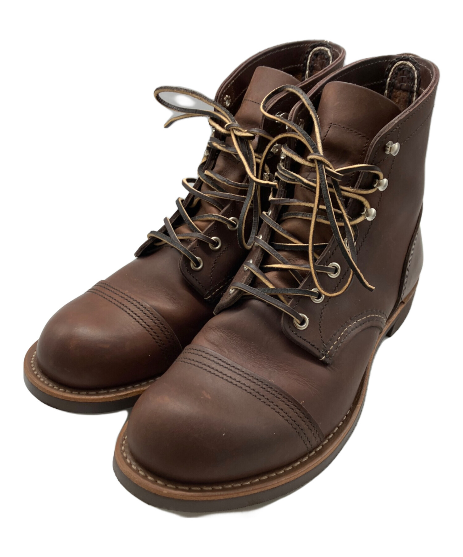 Red Wing ワークブーツ ブラウン 箱付き 中古・古着通販】RED WING (レッドウィング) アイアンレンジャーワーク