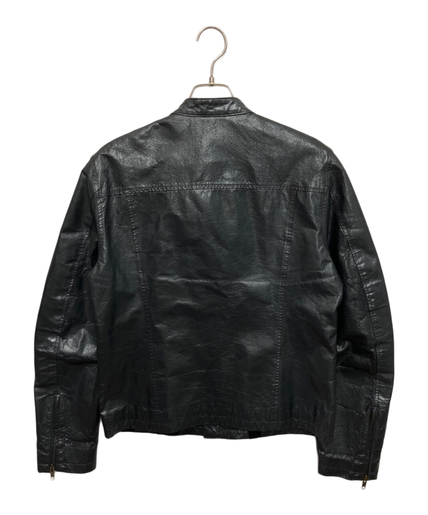 中古・古着通販】FICCE (フィッチェ) 切替レザージャケット グレー