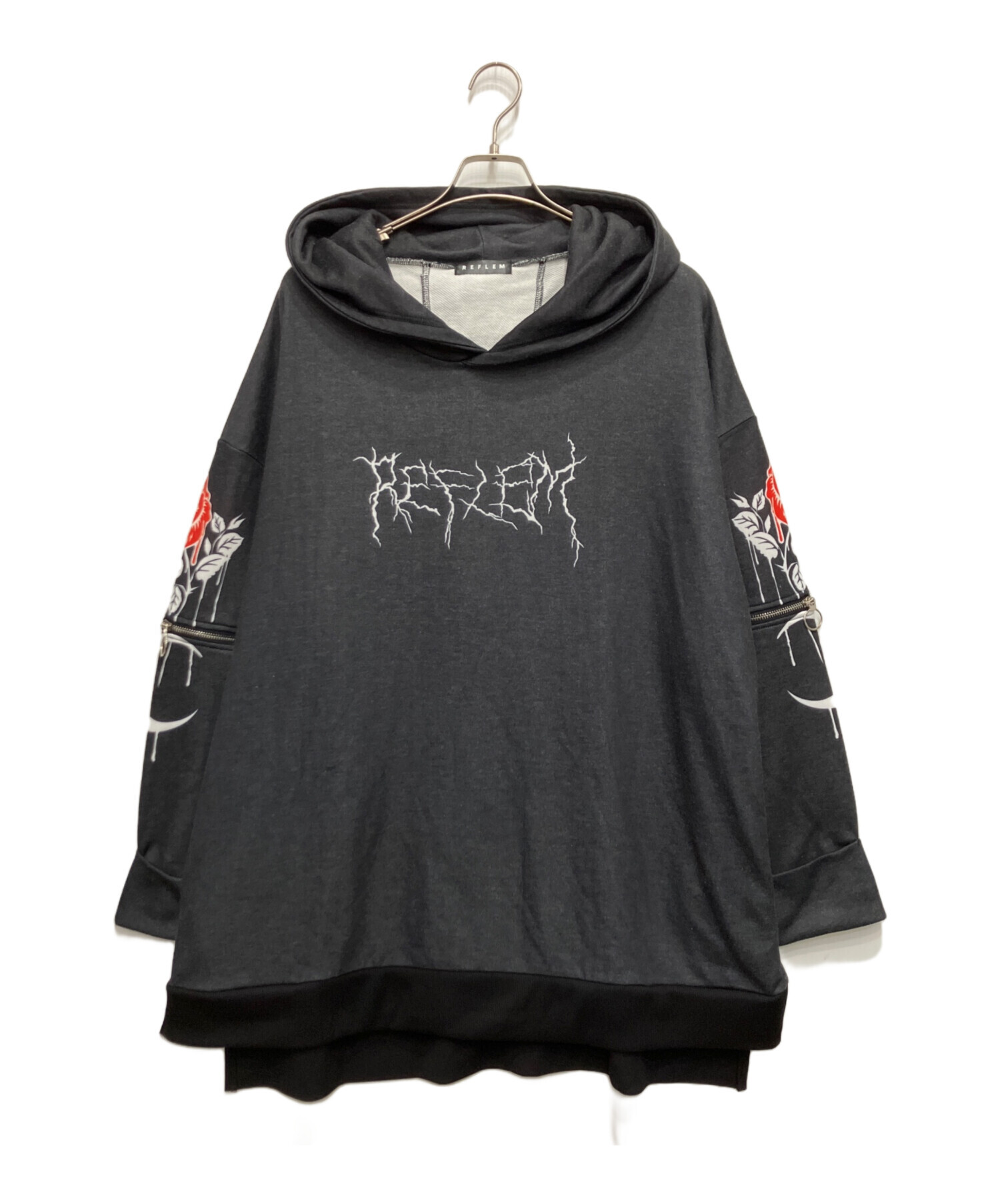 中古・古着通販】REFLEM (レフレム) プルオーバーパーカー グレー