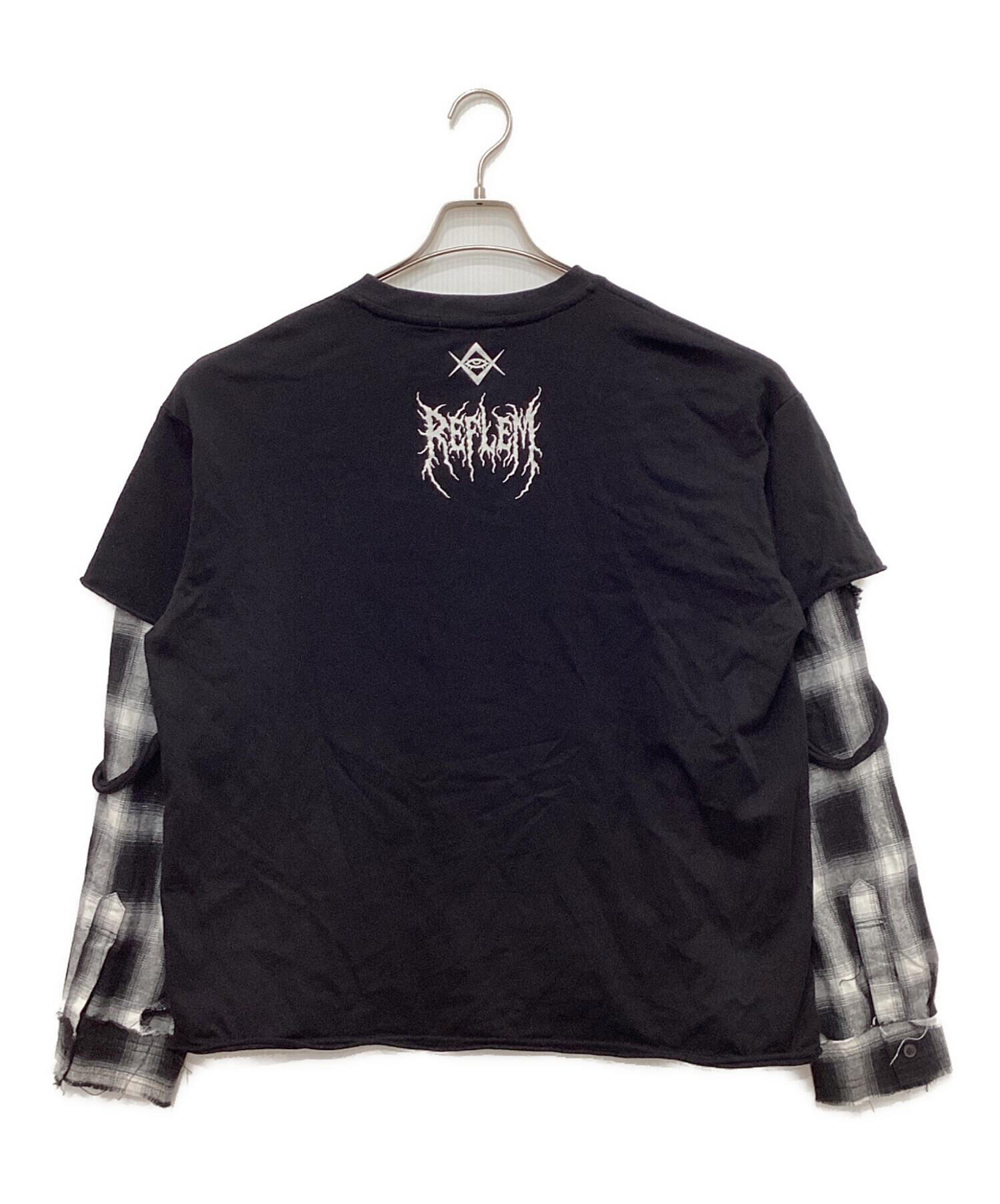中古・古着通販】REFLEM (レフレム) フェイクレイヤードチェックロンT
