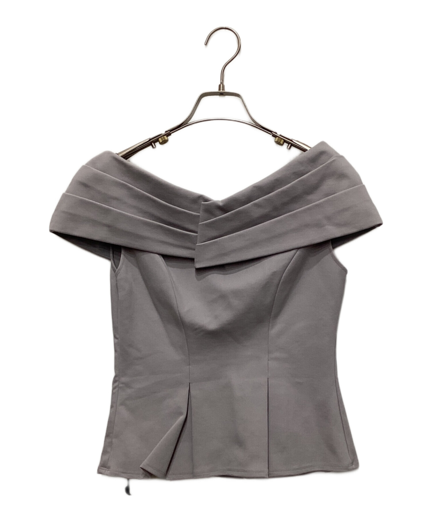 中古・古着通販】HER LIP TO (ハーリップトゥ) Lily Shawl Peplum Top 中古・古着通販】HER LIP TO (ハーリップトゥ) Lily Shawl Peplum Top
