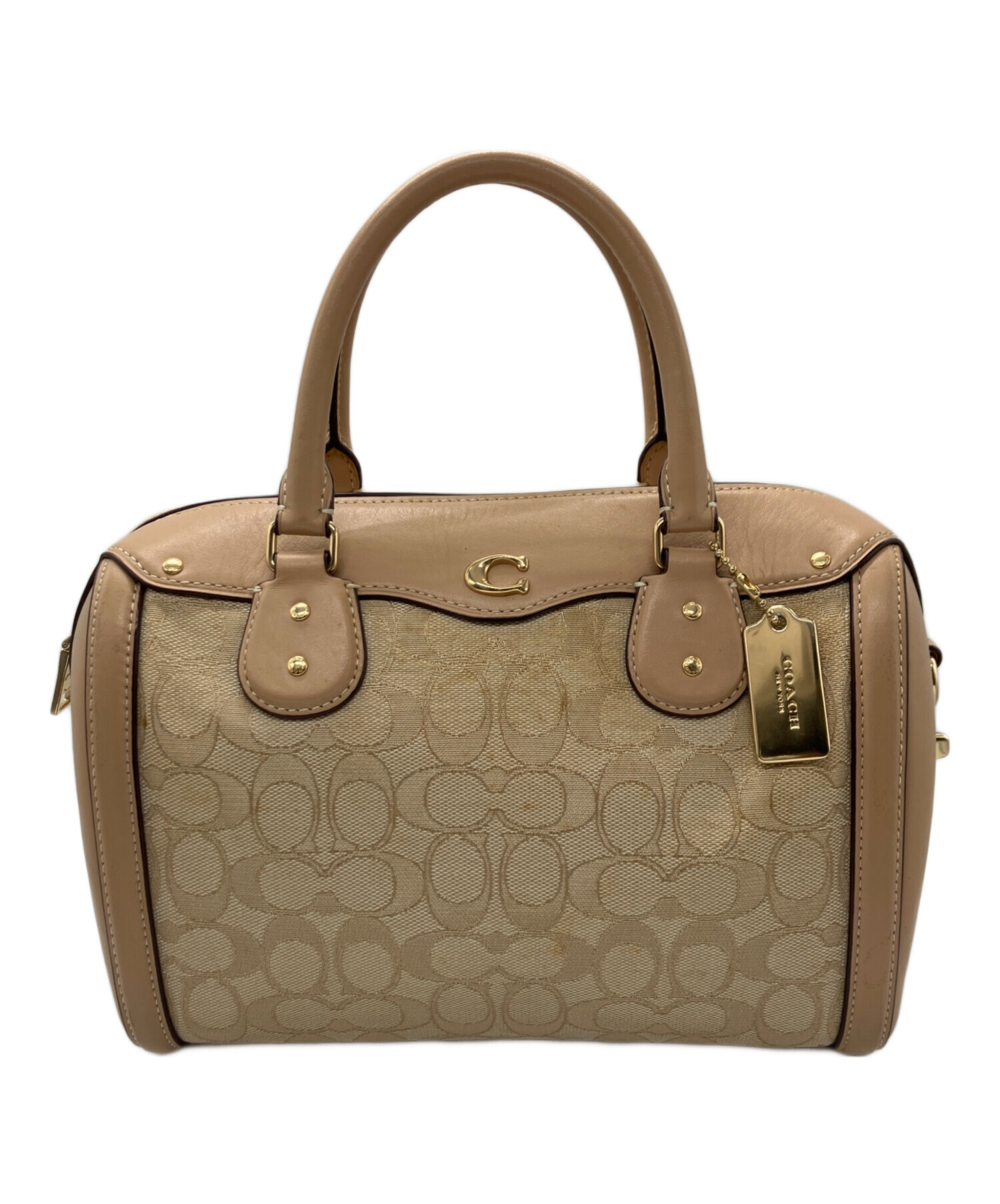 中古・古着通販】COACH (コーチ) シグネチャーサッチェルミニボストン