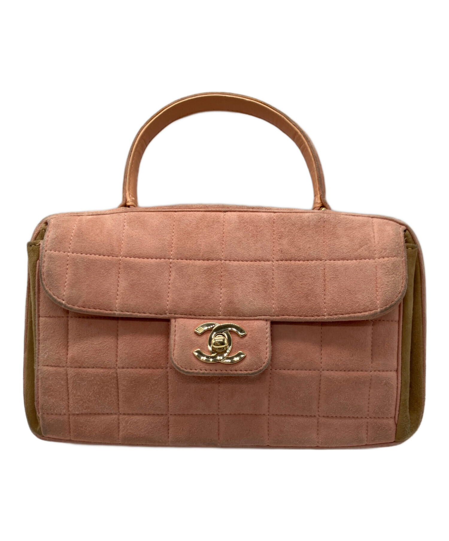 中古・古着通販】CHANEL (シャネル) チョコバースウェードハンドバッグ