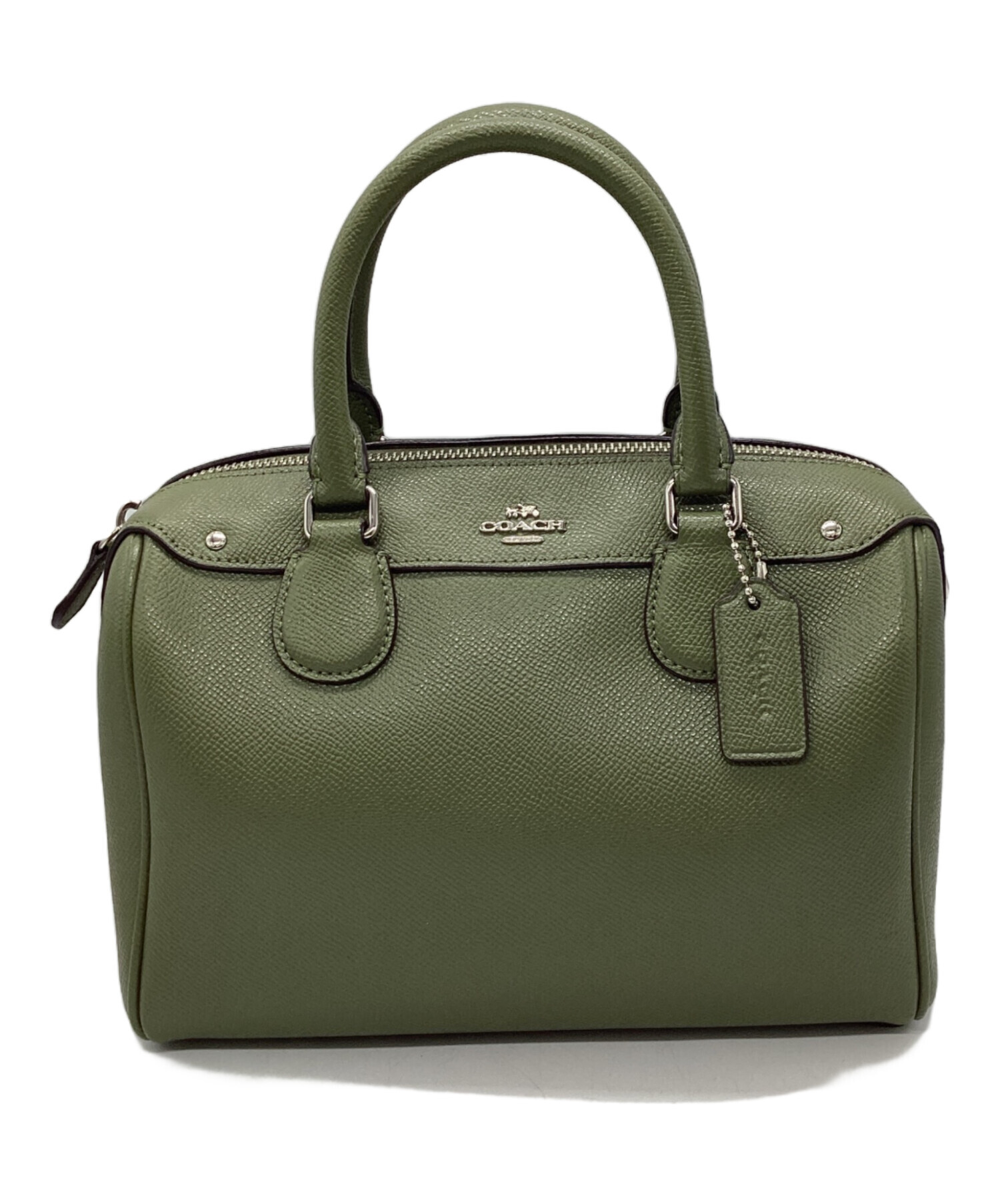 COACH ボストンバッグ　緑 中古・古着通販】COACH (コーチ) ミニボストンバッグ グリーン